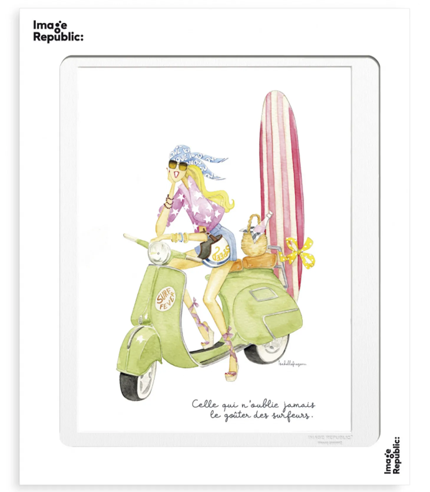 Affiche Isabelle Fregevu Surf 30 x 40 cm-Image Republic Best