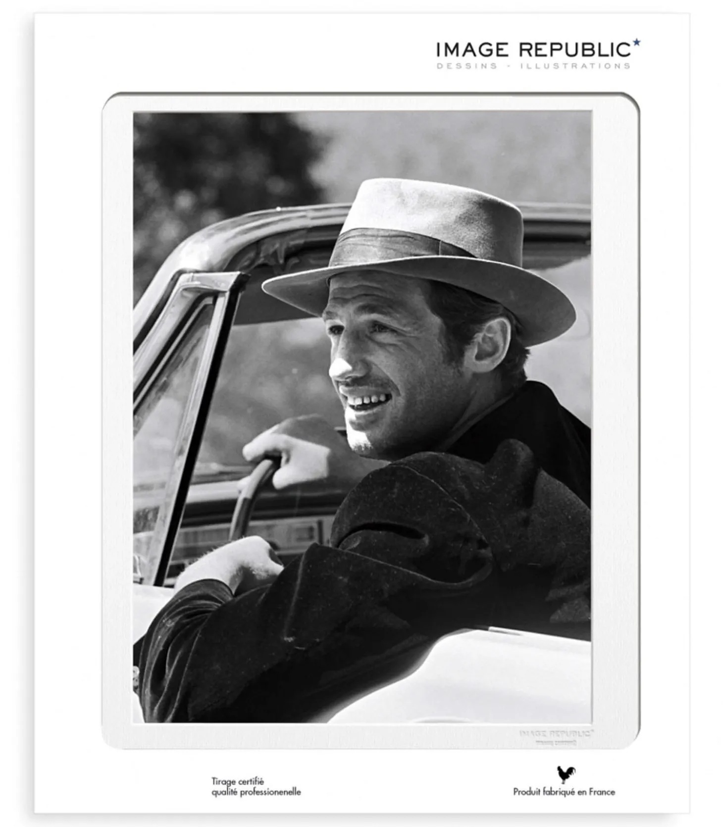 Affiche La Galerie "Belmondo Chapeau" 40 x 50 cm-Image Republic Online