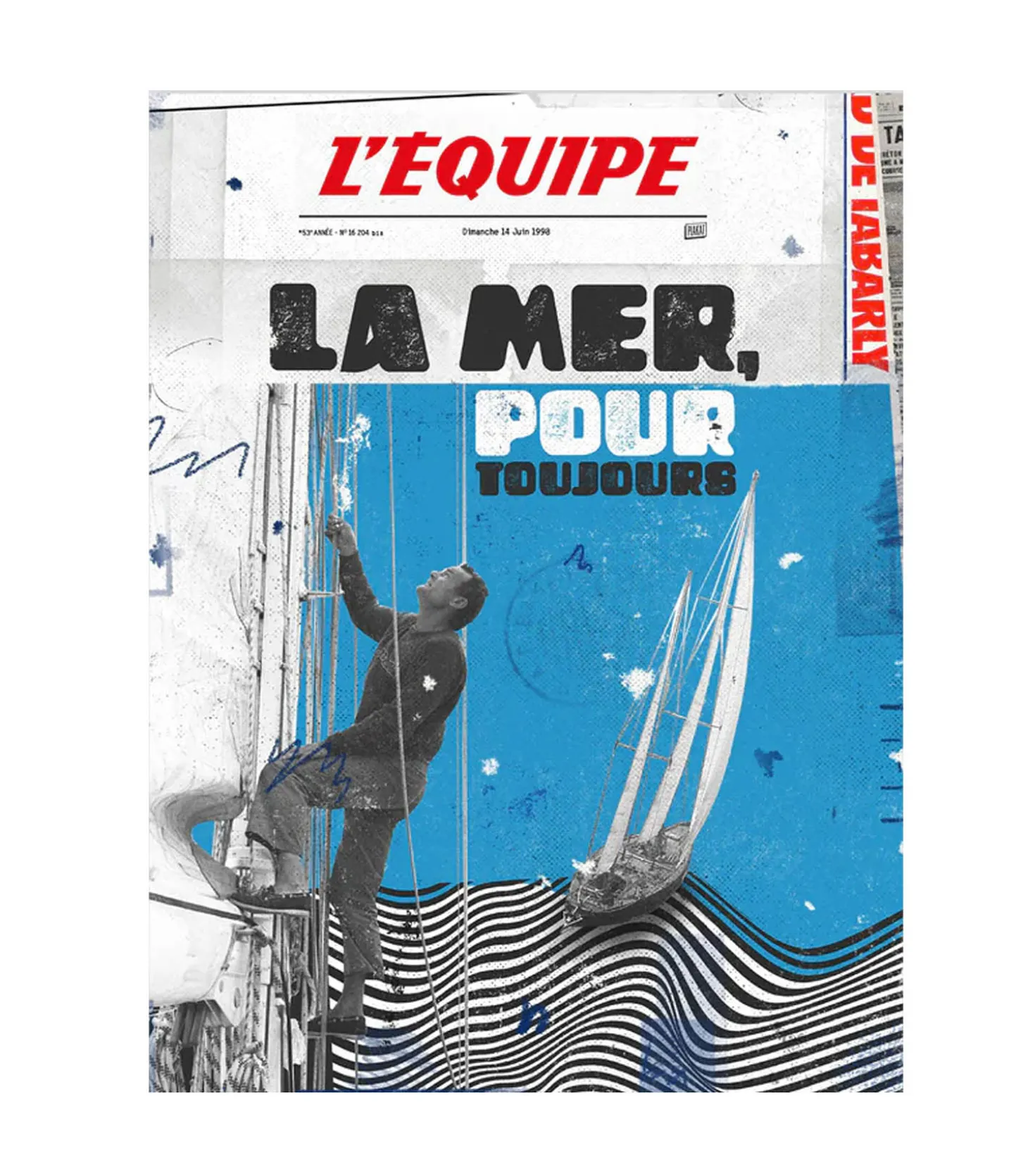 Affiche l'Équipe Tabarly 30 x 40 cm-Plakat Cheap