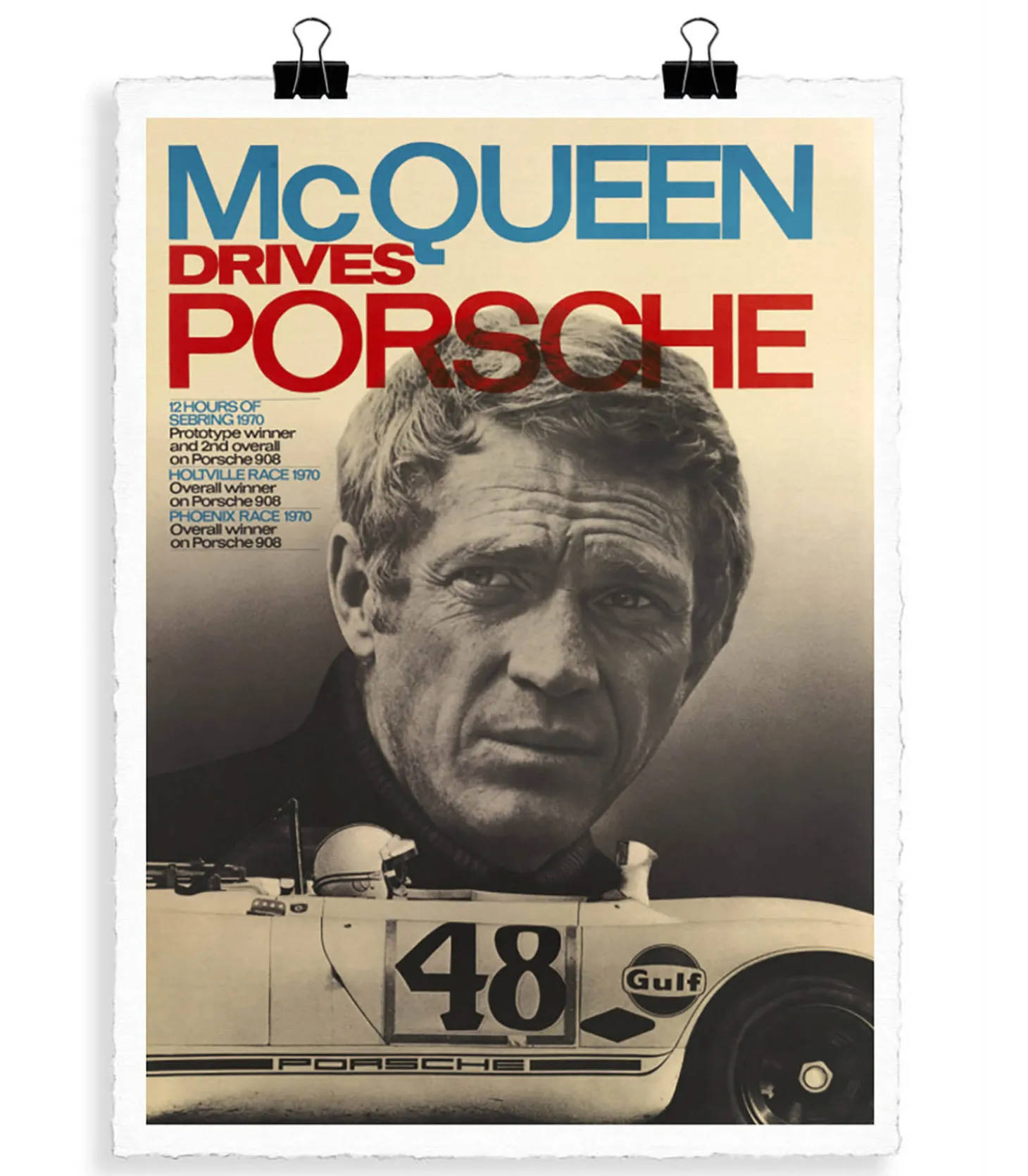Affiche "McQueen Porsche" 56 x 76 cm-Image Republic Best Sale