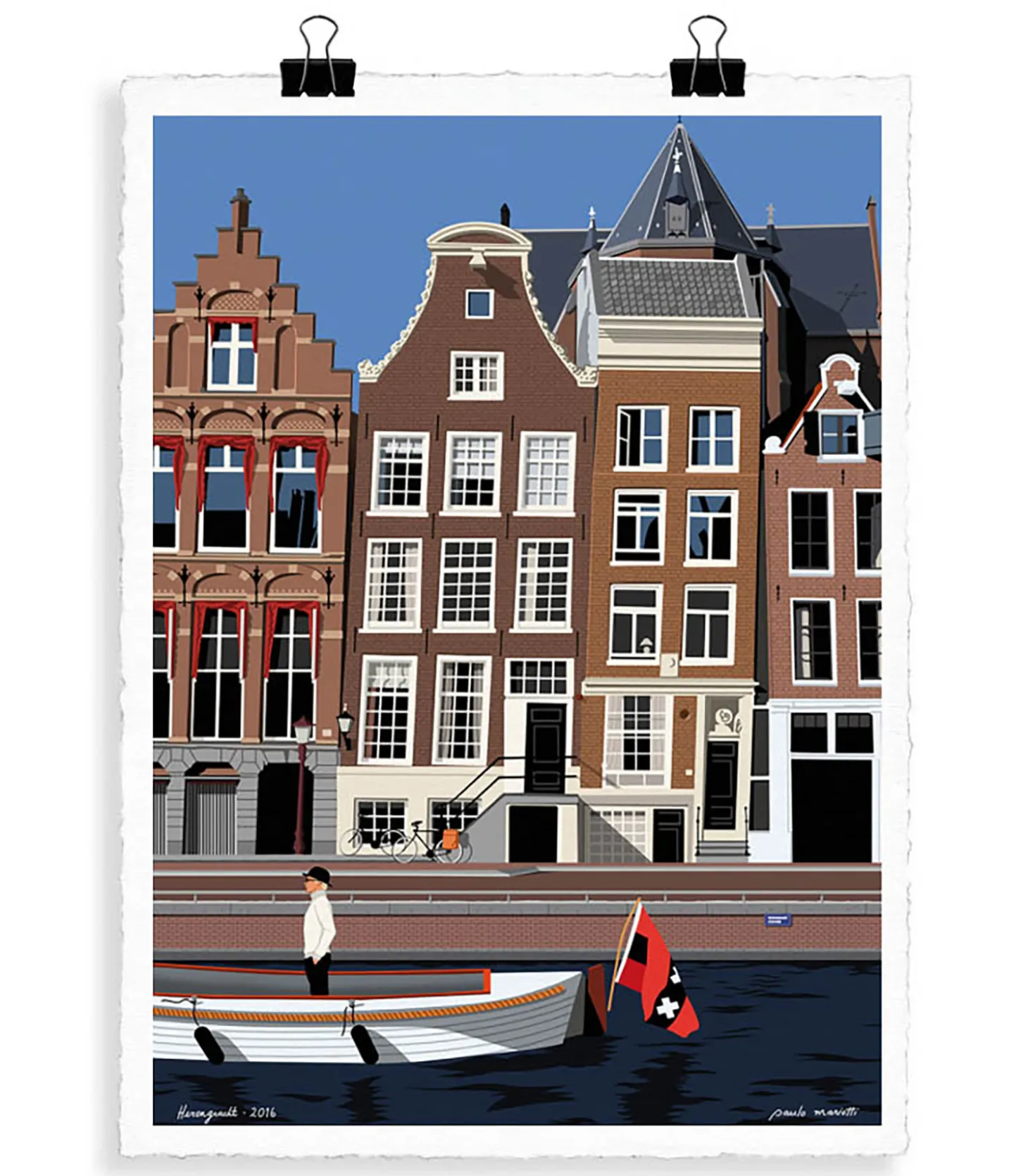 Affiche Paolo Mariotti "Amsterdam" 56 x 76 cm-Image Republic Flash Sale
