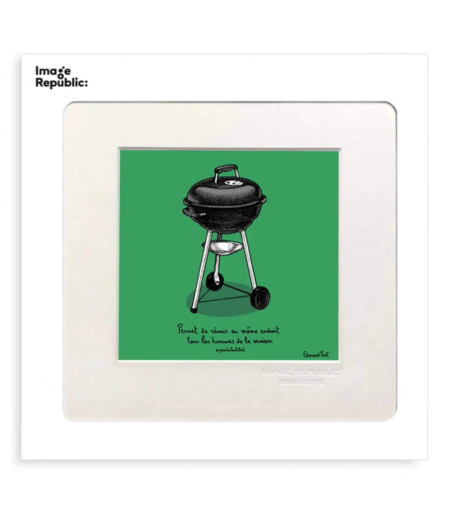 Affiche PDTC Edouard Pont 086 barbecue couleur 22 x 22 cm-Image Republic Flash Sale