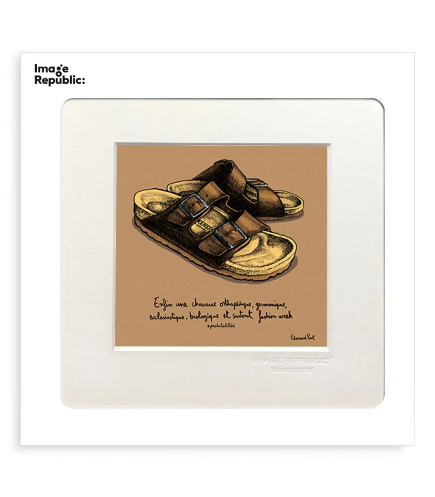 Affiche PDTC Edouard Pont 083 sandale couleur 22 x 22 cm-Image Republic Store