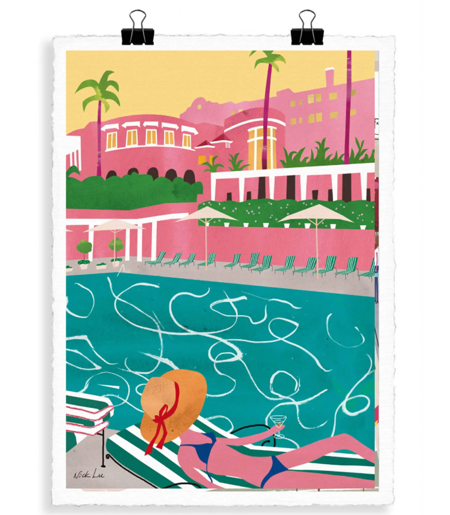 Affiche WLPP "Beverly Hills Hotel" 56 x 76 cm-Image Republic Cheap