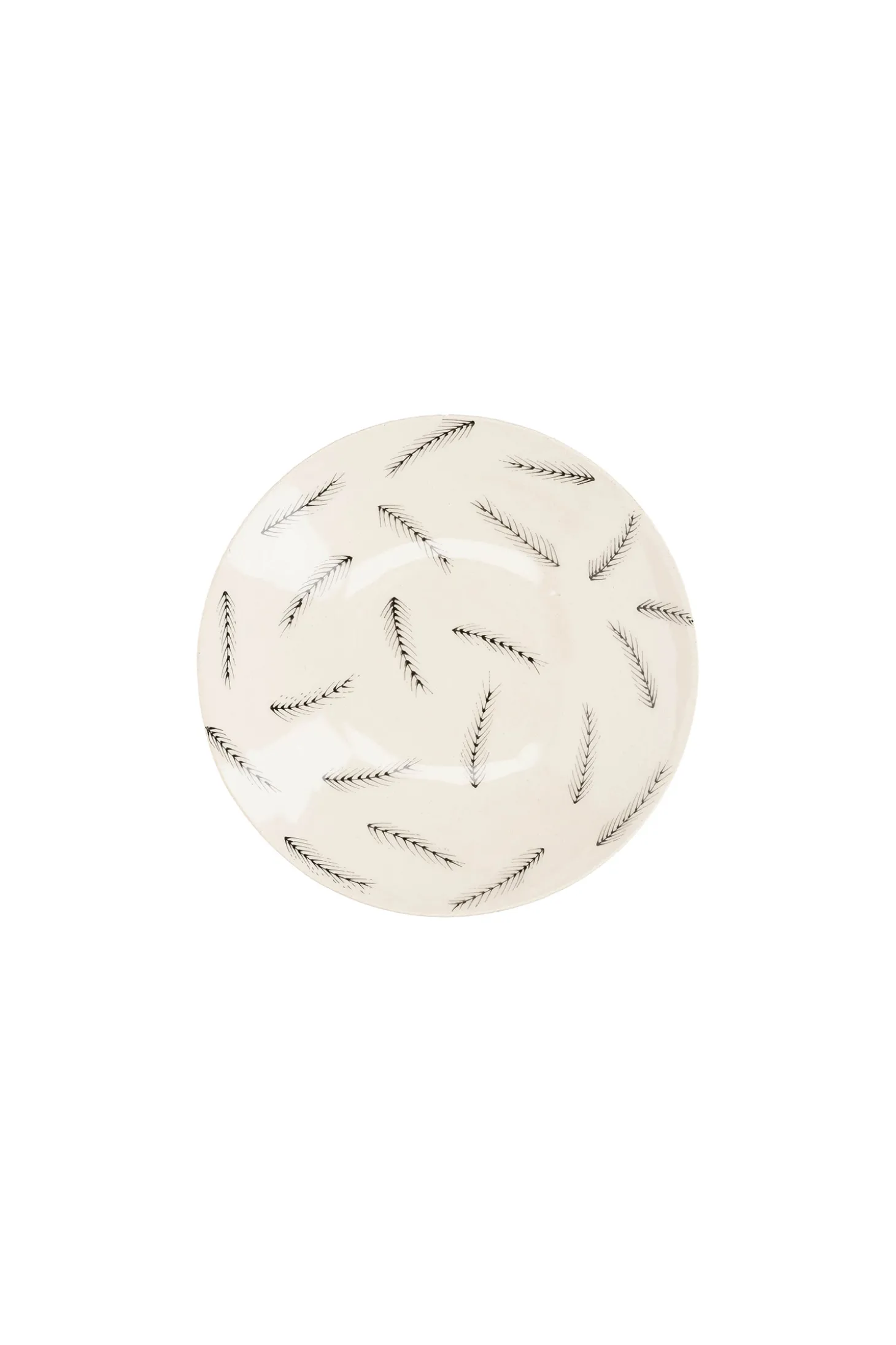 Assiette creuse en céramique "Grandes plumes"-Three Seven Fashion