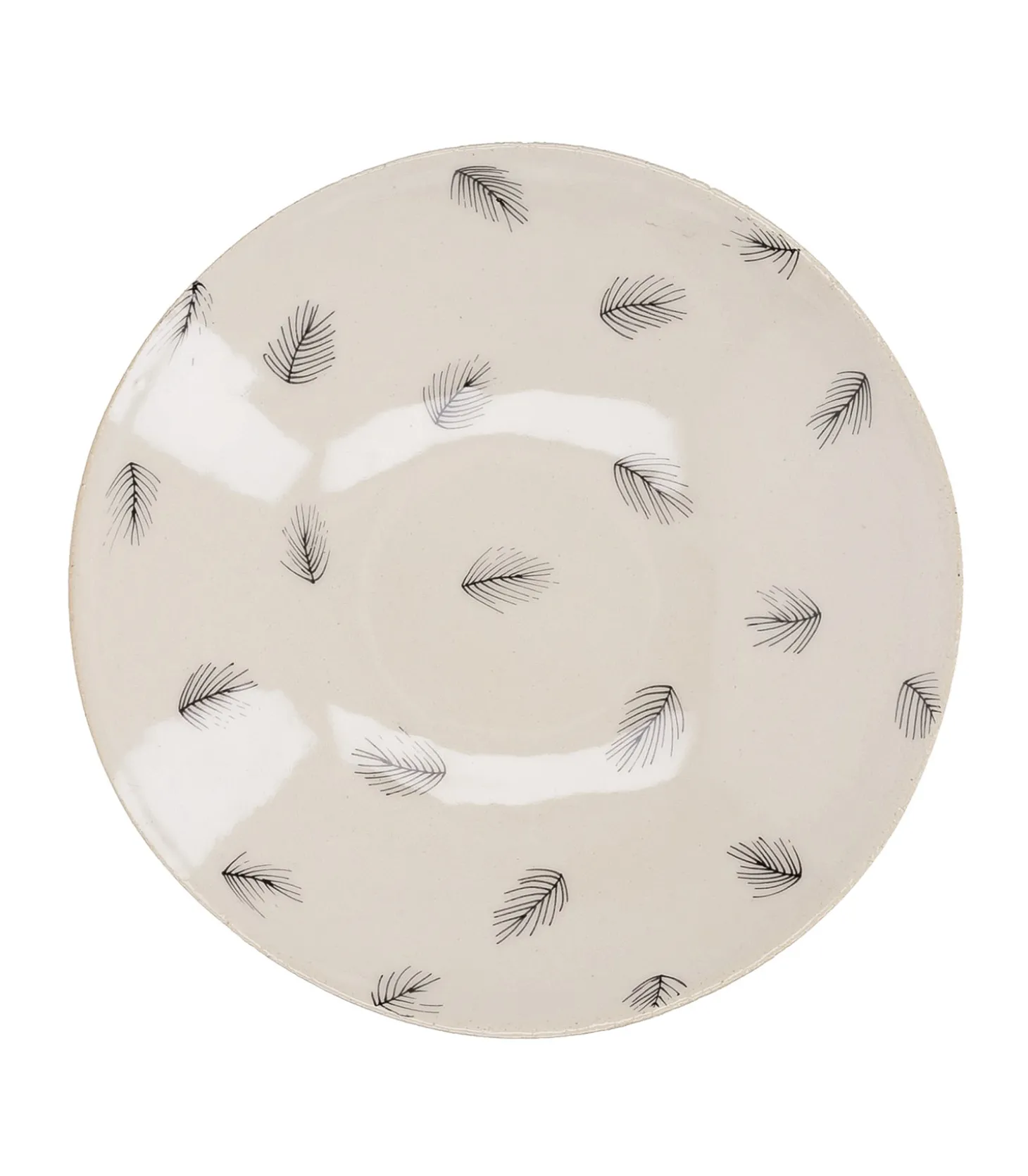 Assiette creuse en céramique "Petites plumes"-Three Seven Outlet