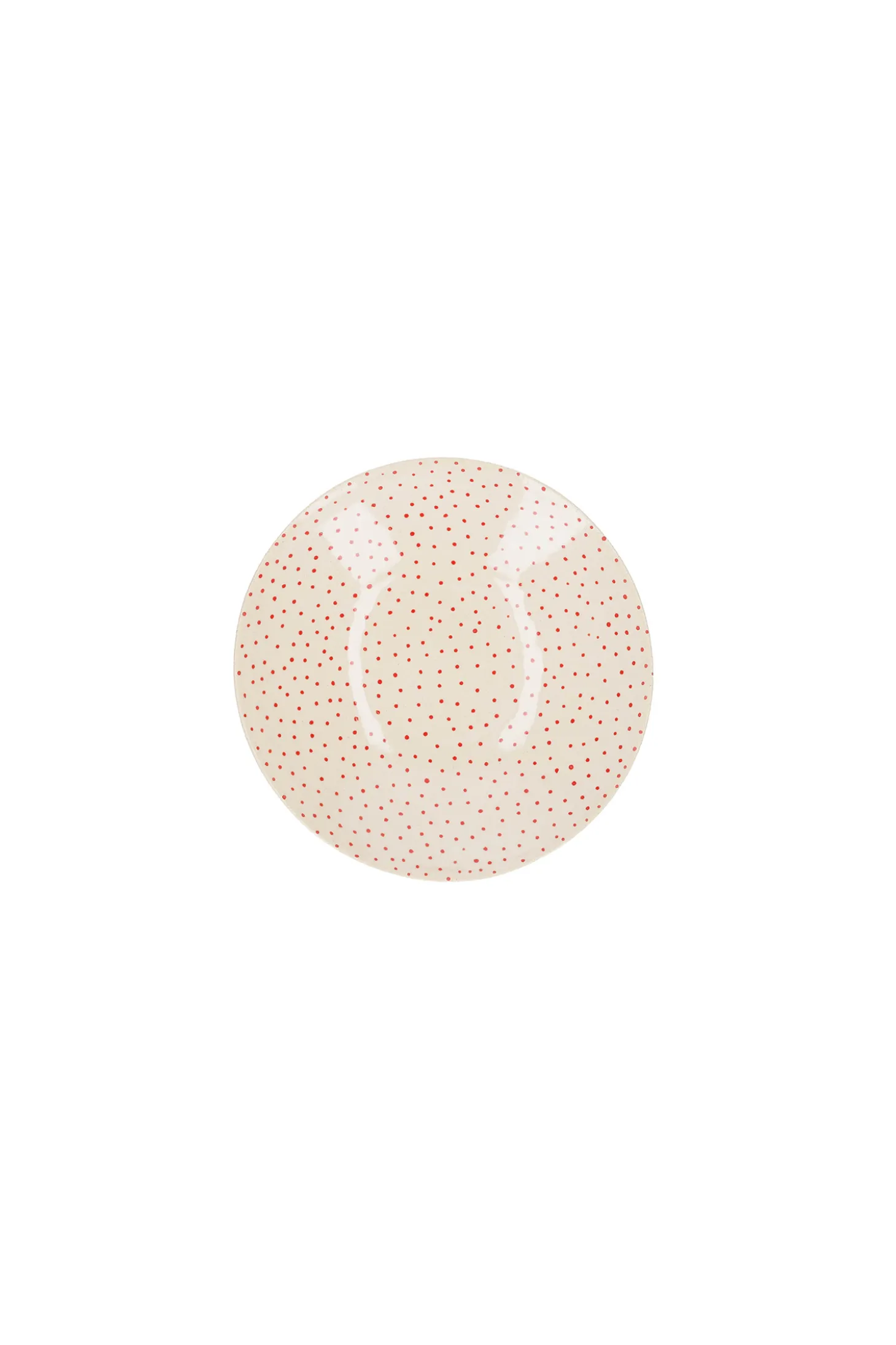Assiette creuse en céramique "Pois rouges"-Three Seven Cheap