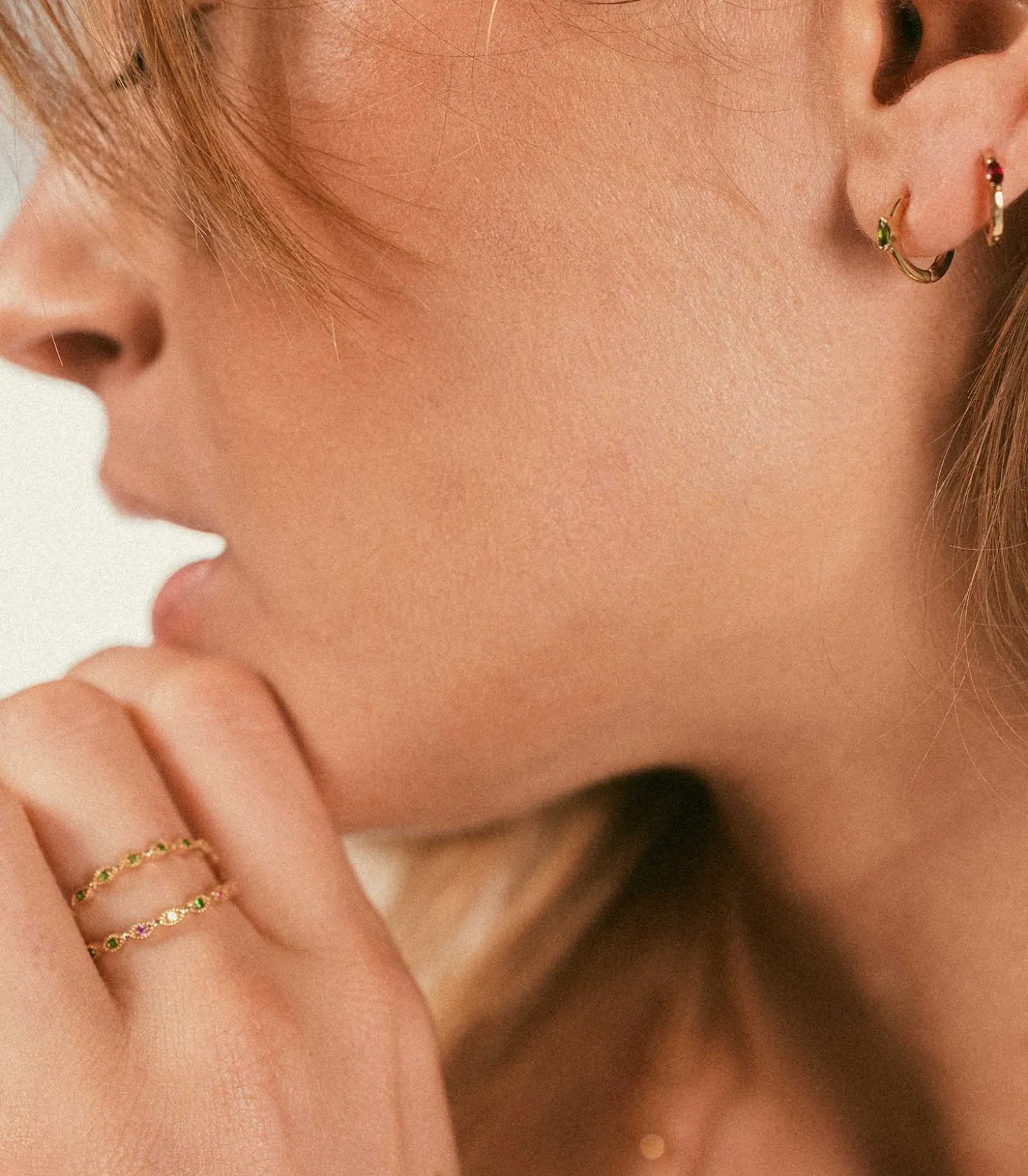 Bague Alliance Multi Mini Oeil Tsavorites-And... Paris Outlet