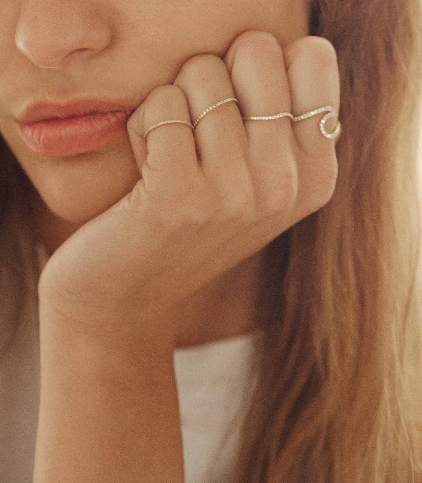 Bague alliance vague or jaune et diamants-And... Paris Cheap