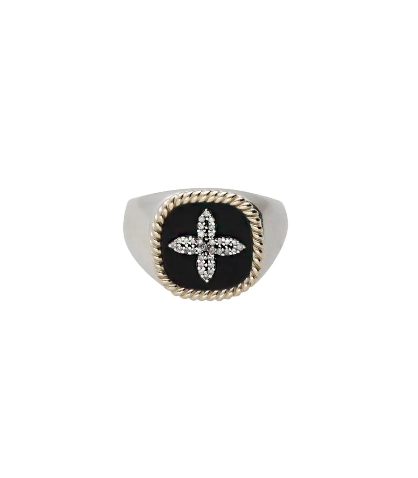 Bague Chevalière Bowie Noir Diamants-Pascale Monvoisin Best Sale
