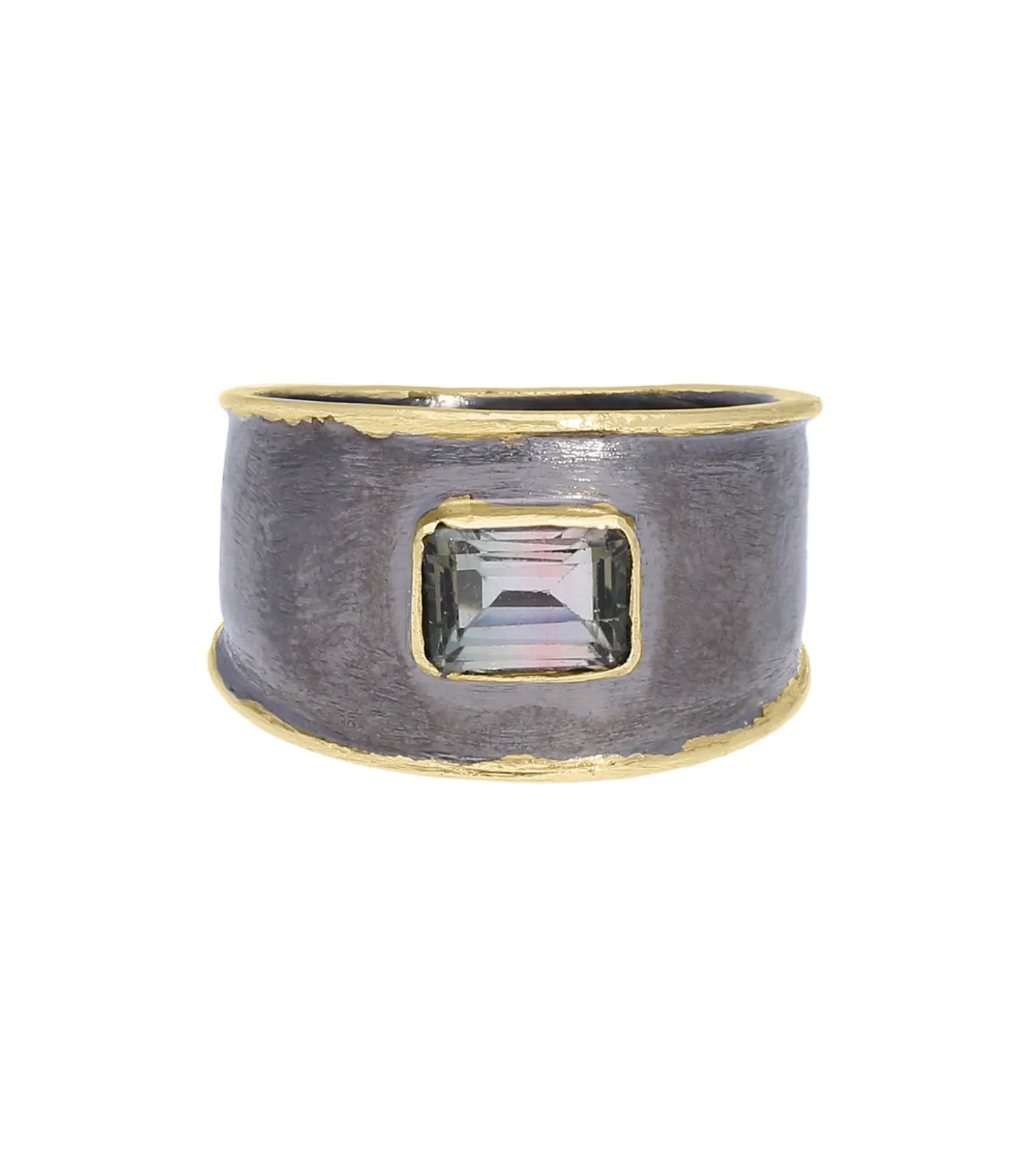 Bague chevalière Jaimie or 14k et argent noirci-5 Octobre Online