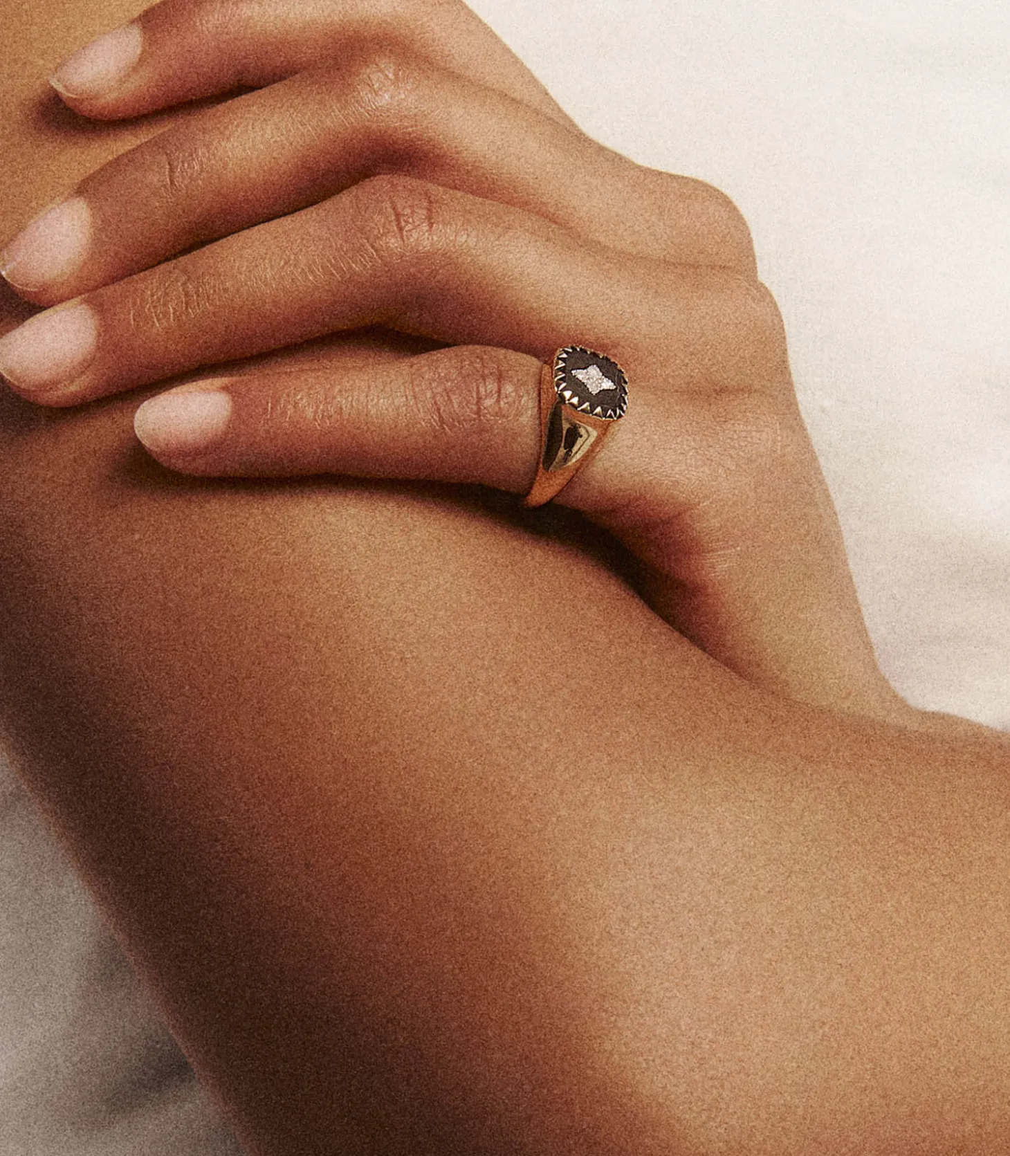 Bague Chevalière Pierrot Noire-Pascale Monvoisin Fashion