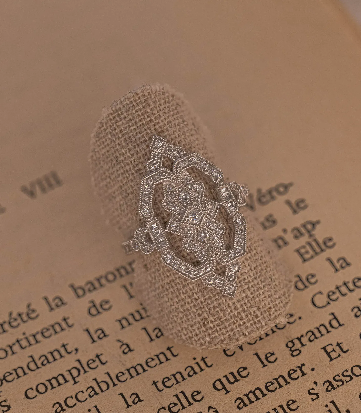 Bague Garbo en or blanc et diamants-Stone Paris Discount