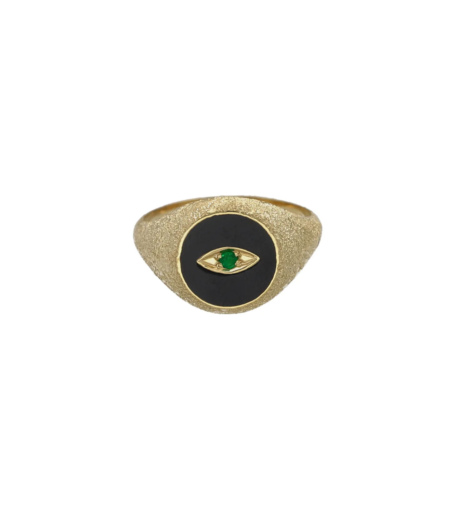 Bague Oeil Ibiza or jaune et résine colorée-Feidt Paris Sale