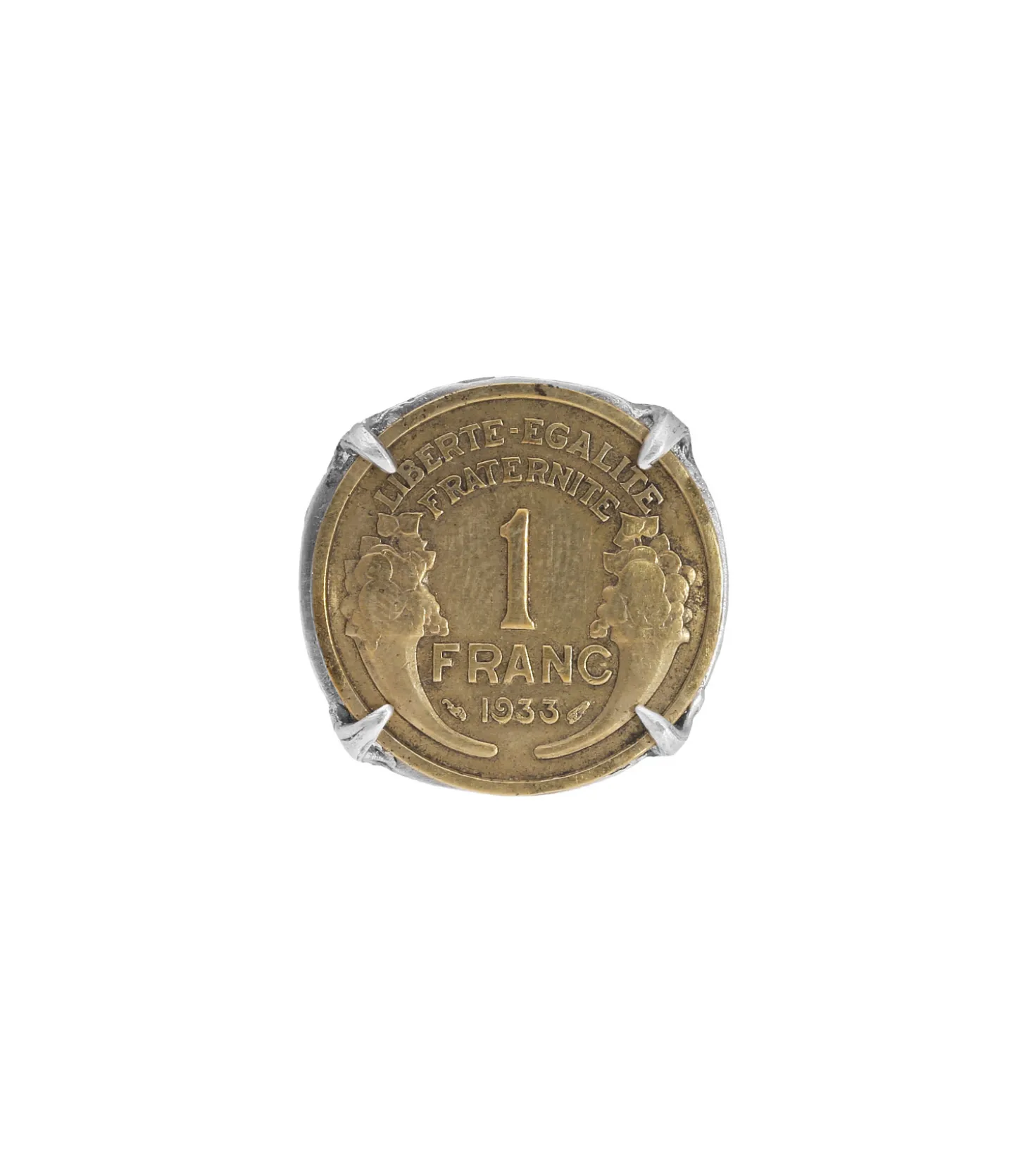 Bague pièce 1 Franc argent-Roc Paris Clearance
