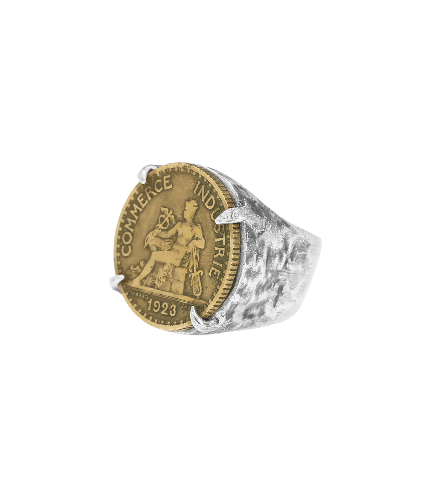 Bague pièce Commerce Industrie argent-Roc Paris Outlet