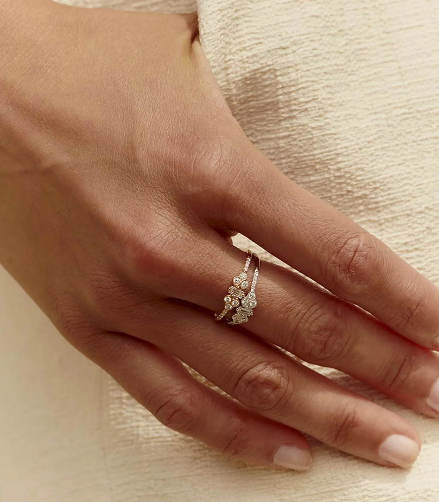Bague Plein Soleil Petit modèle Or blanc et Diamants-Stone Paris Sale