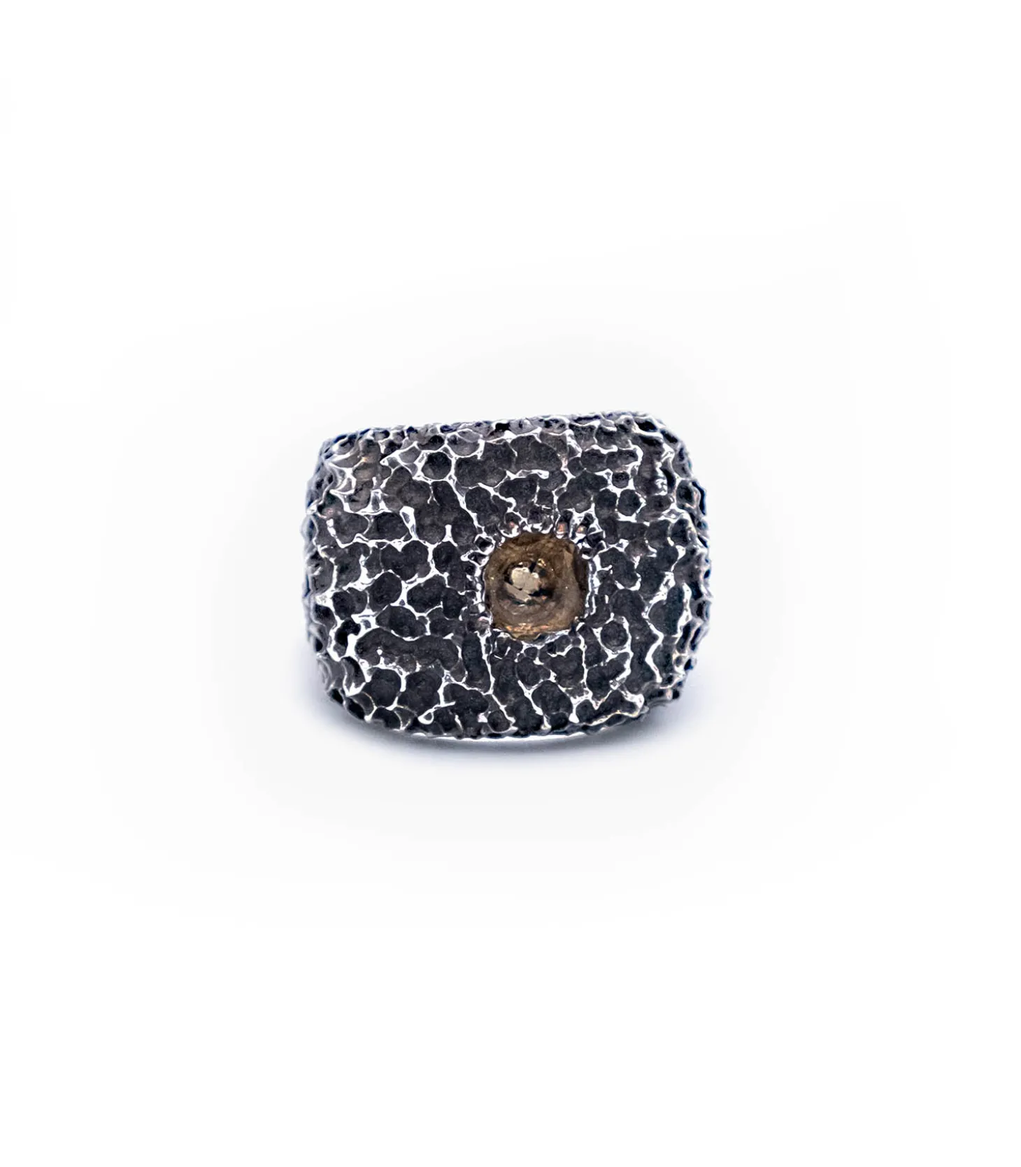 Bague 6x6 Quartz fumé Argent-Ylang Ravel Best