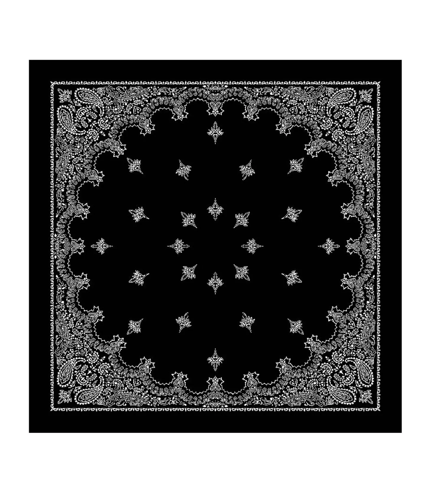 Bandana Noir 90 x 90 cm-destin Sale