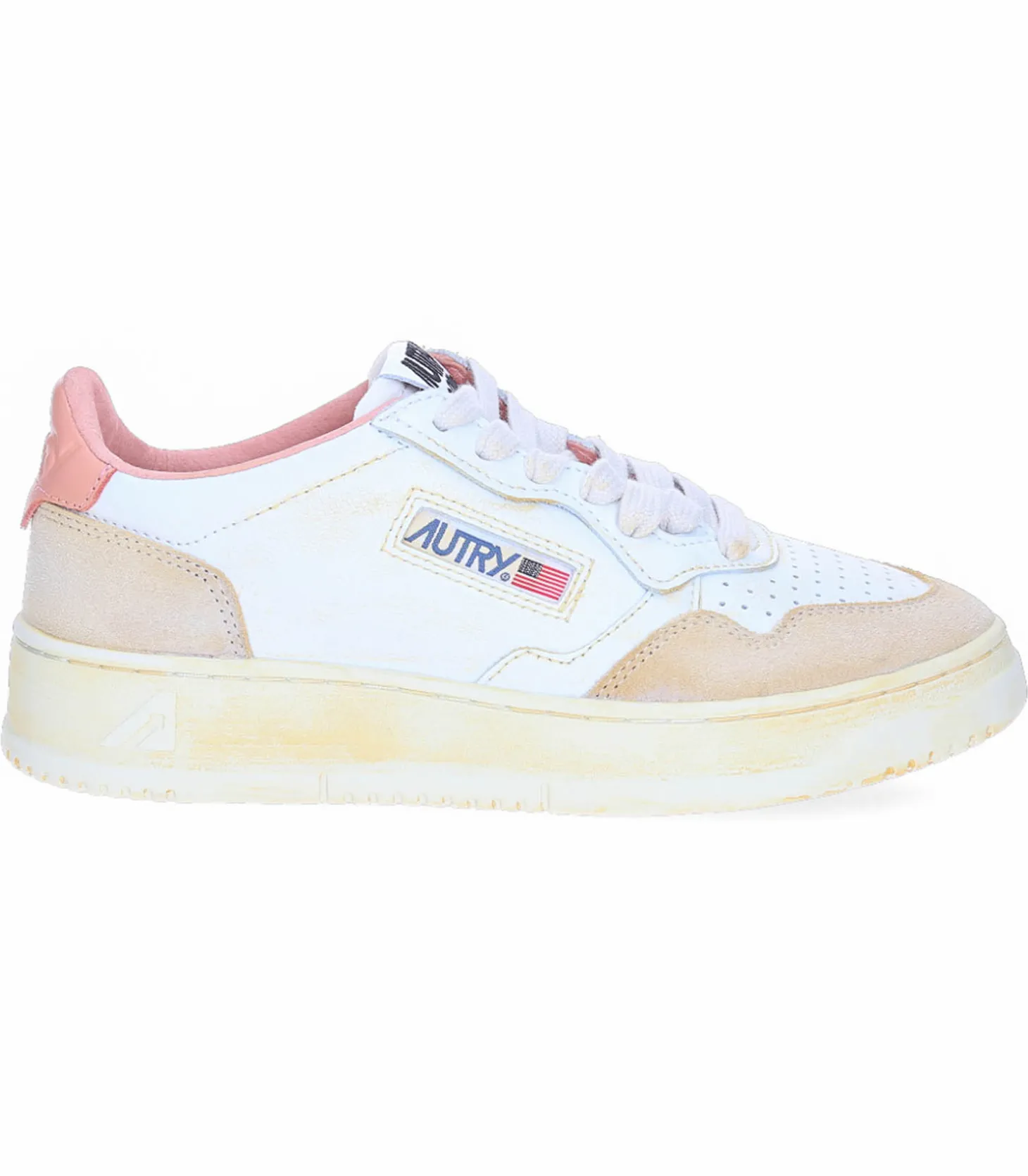 Baskets Medalist Low Super Vintage Blanc Jaune et Sashimi-Autry Sale