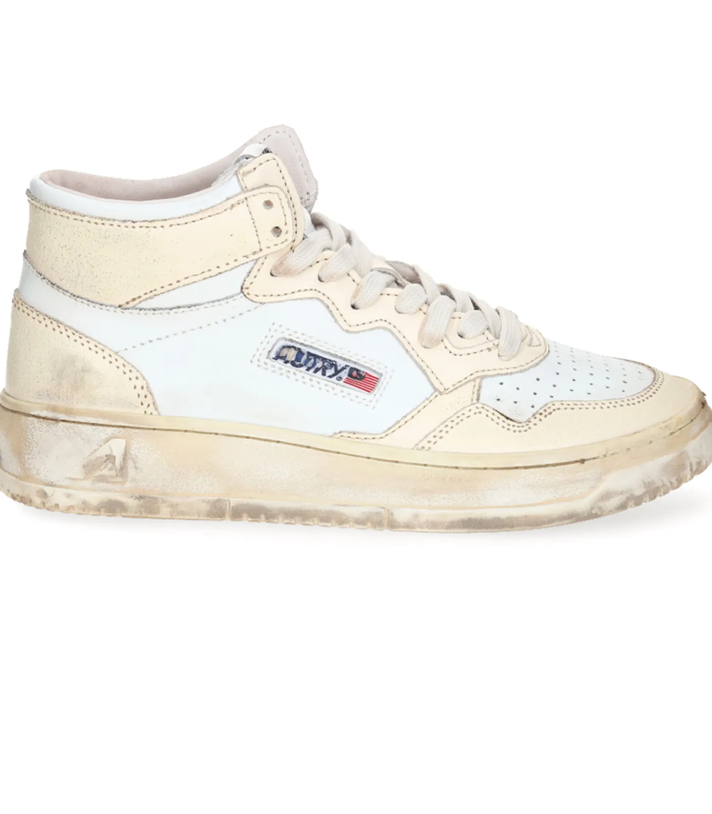 Baskets Medalist Super Vintage Mid Leather White/Ivory-Autry Online