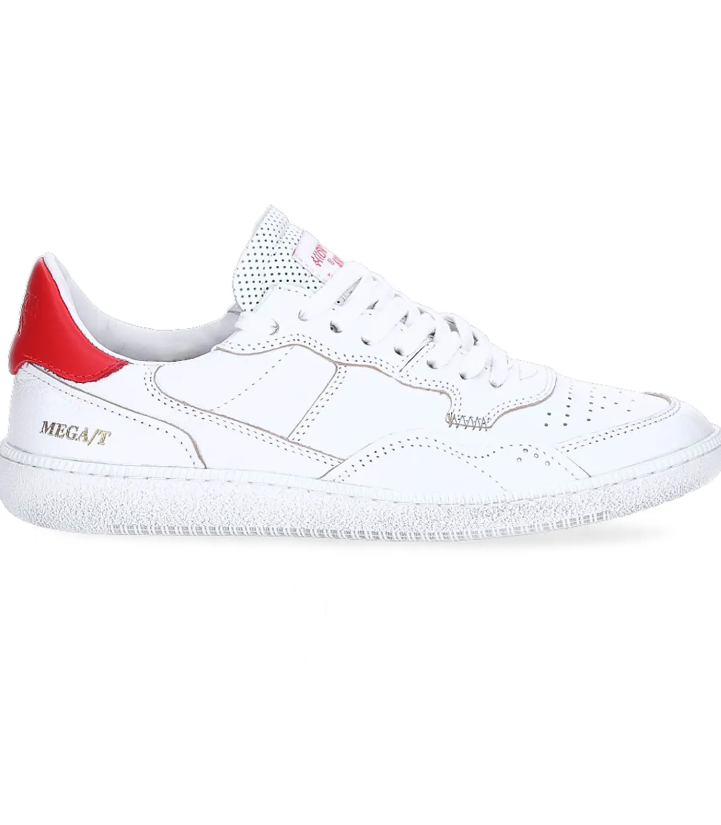 Baskets Mega T White Red-Hidnander Best