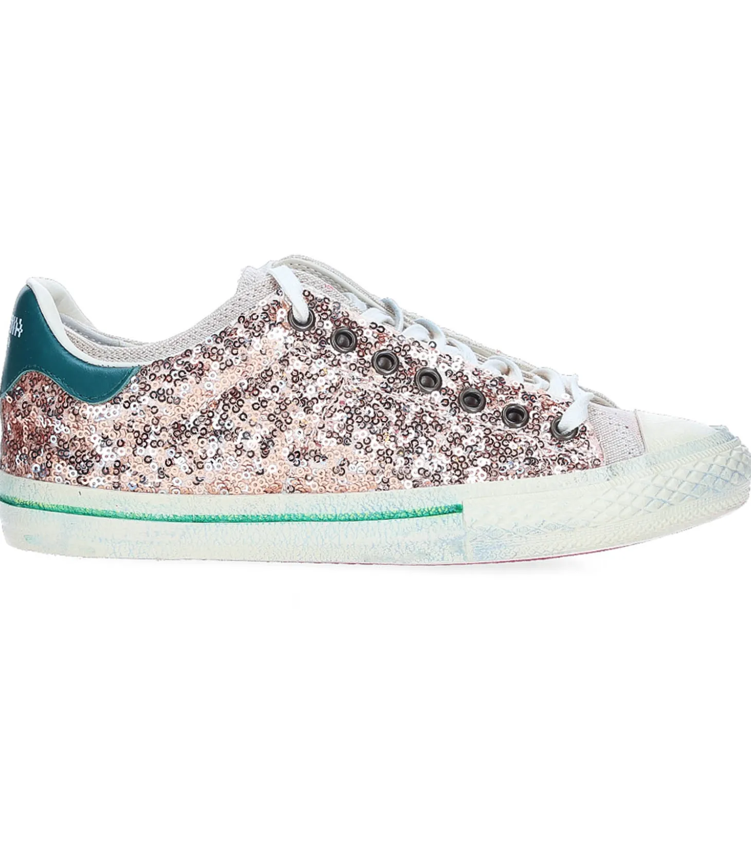 Baskets Starless Low Sand Gold Paillettes-Hidnander Fashion