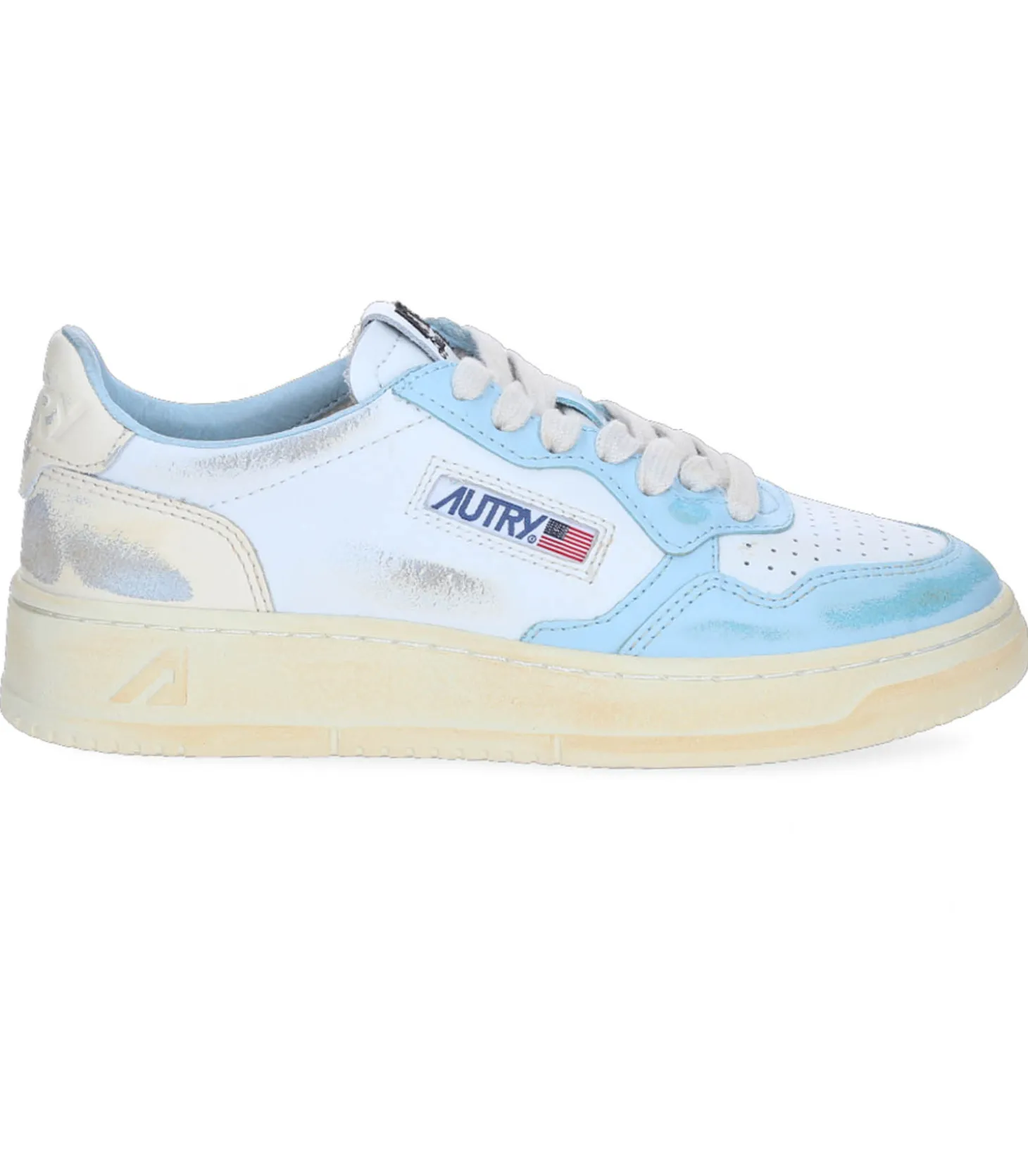 Baskets Super Vintage White/Ivory/Blue-Autry Fashion