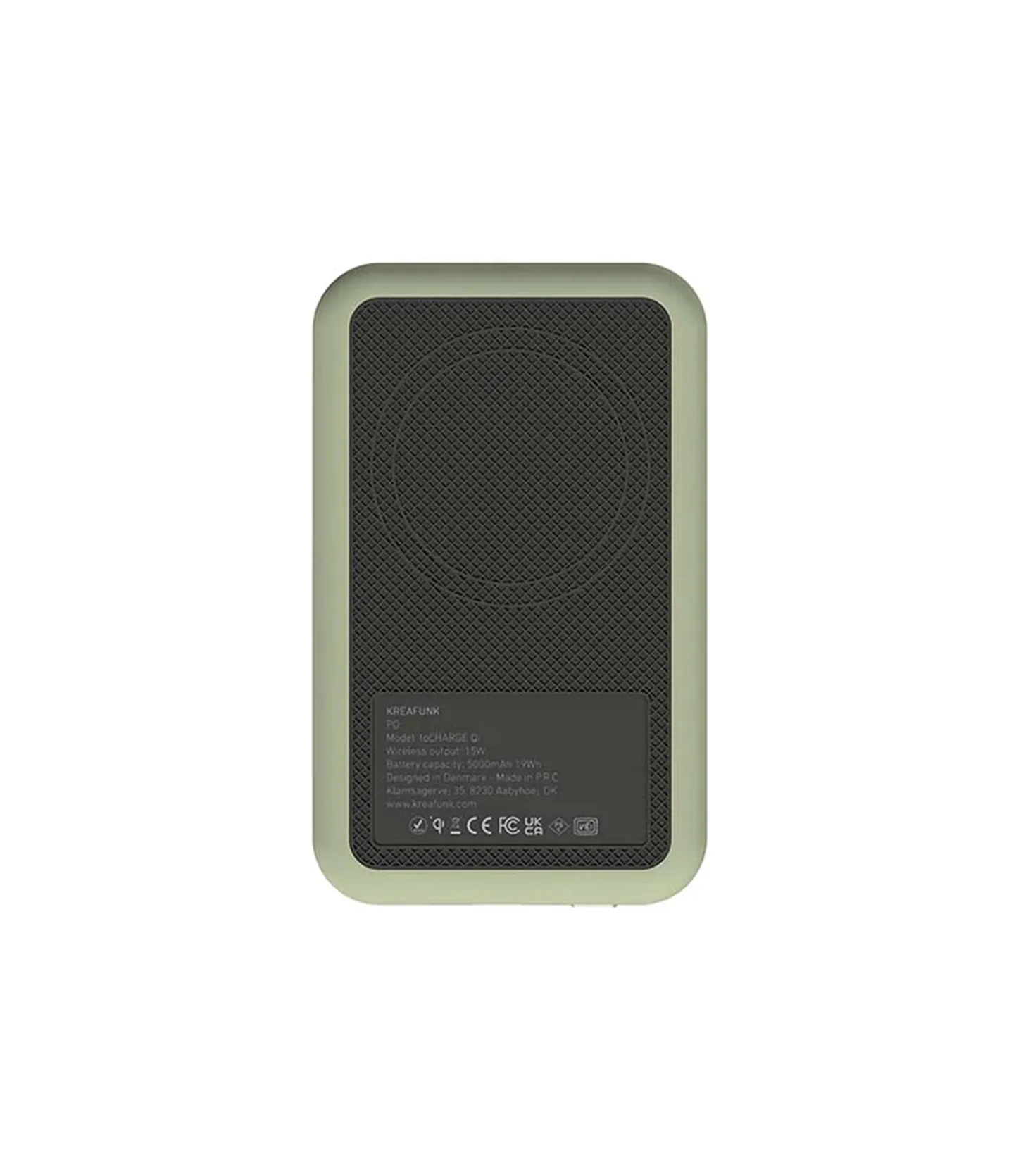 Batterie portable toCHARGE Qi Dusty Olive-Kreafunk Cheap
