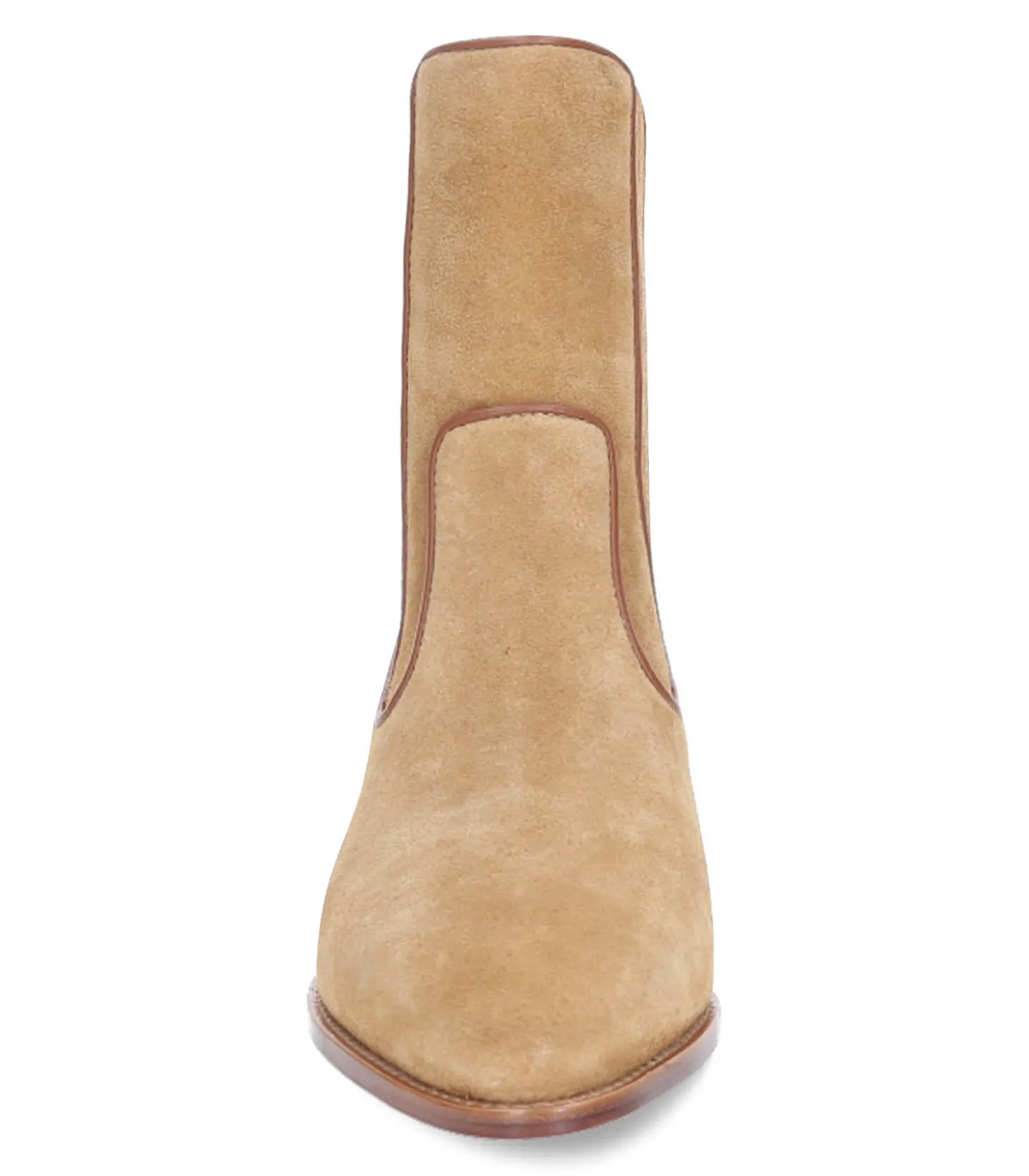 Boots Abbey en nubuck Camel-Socque Paris Discount
