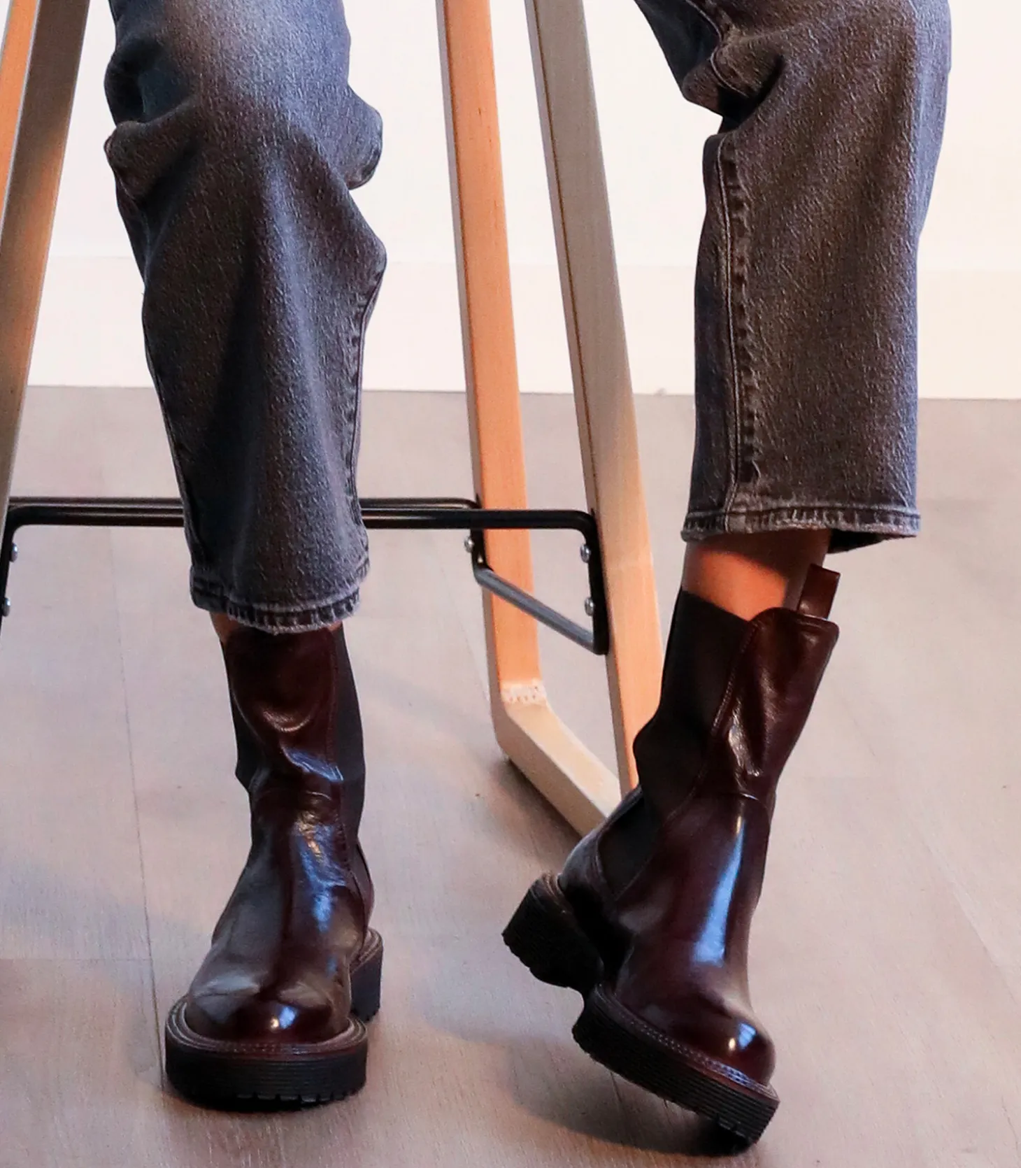 Boots chelsea Monastero en cuir Bordeaux-King Tartufoli Best