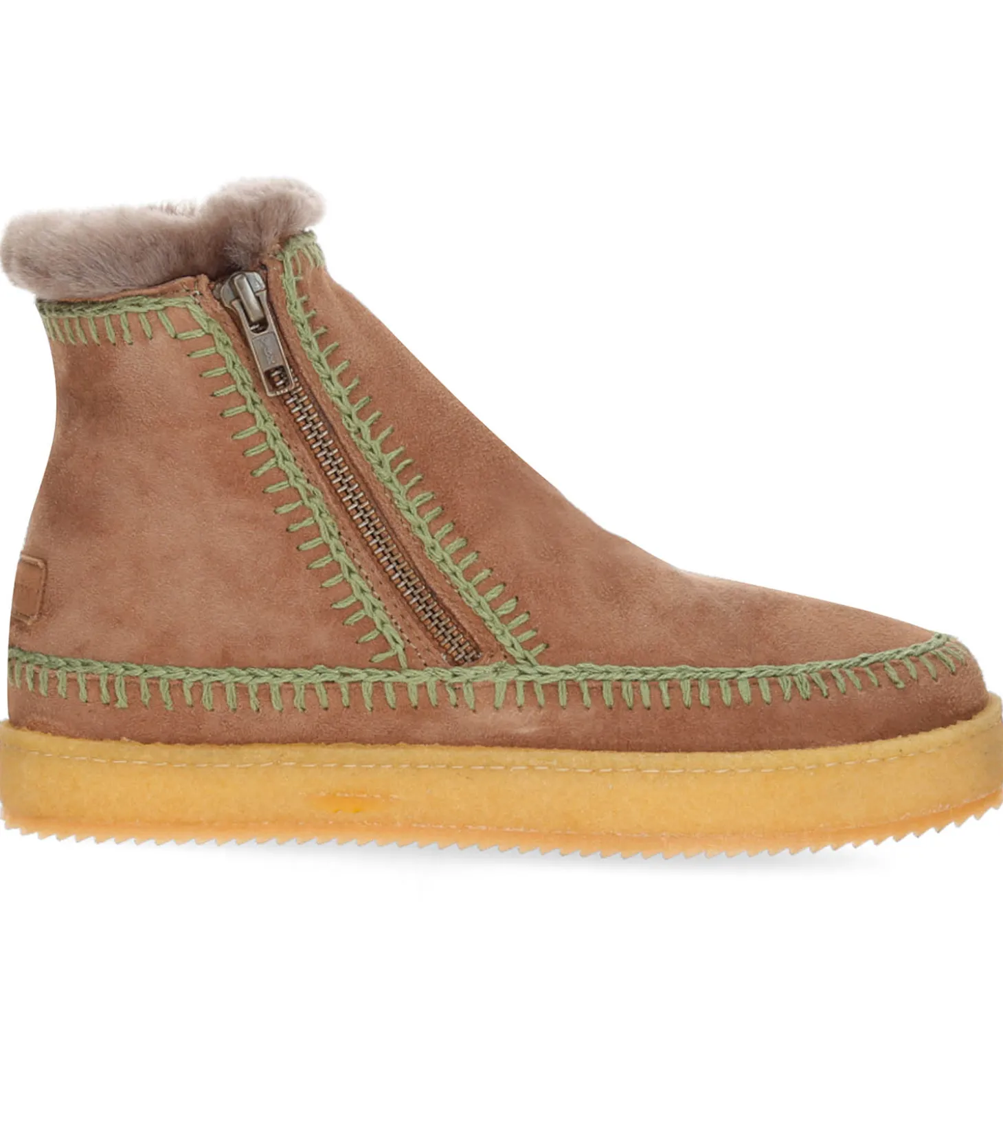 Boots Setsu Crochet Crepe Suede Camel/Khaki-laidback london Outlet