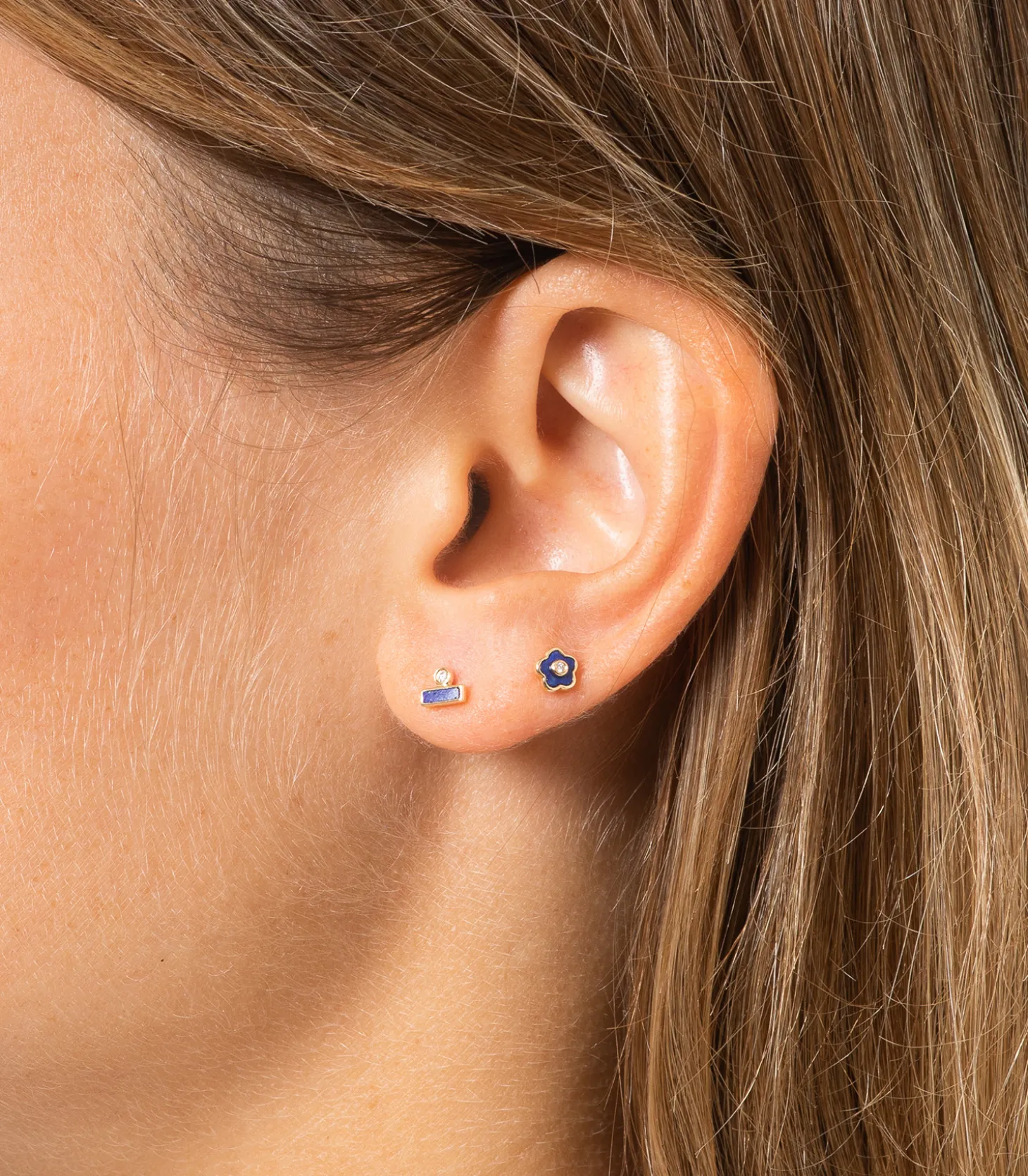 Boucle d'oreille Bar Dot Stud Lapis-Pamela Love Best Sale