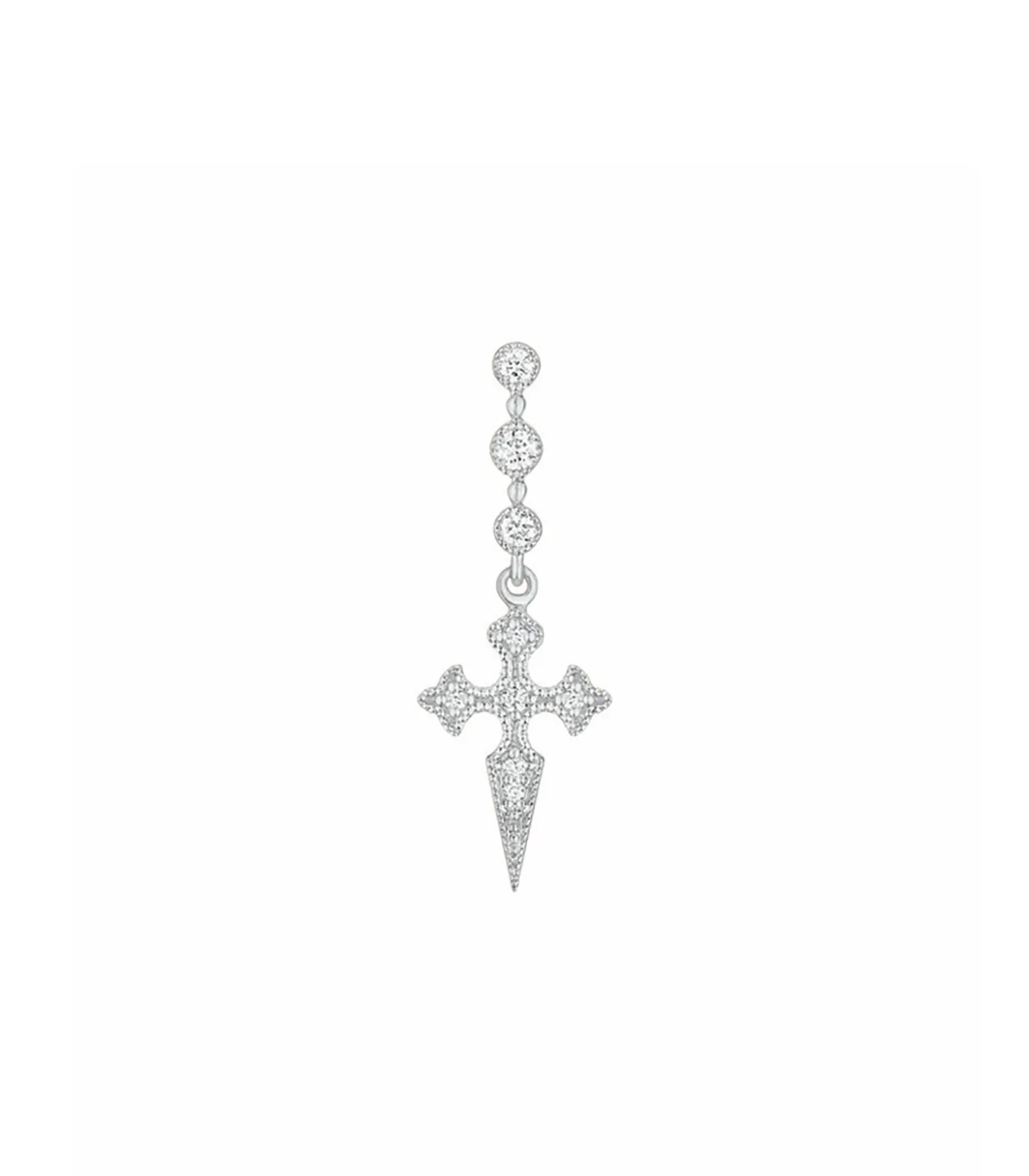 Boucle d'oreille Blood Diamonds or blanc et diamants-Stone Paris Online