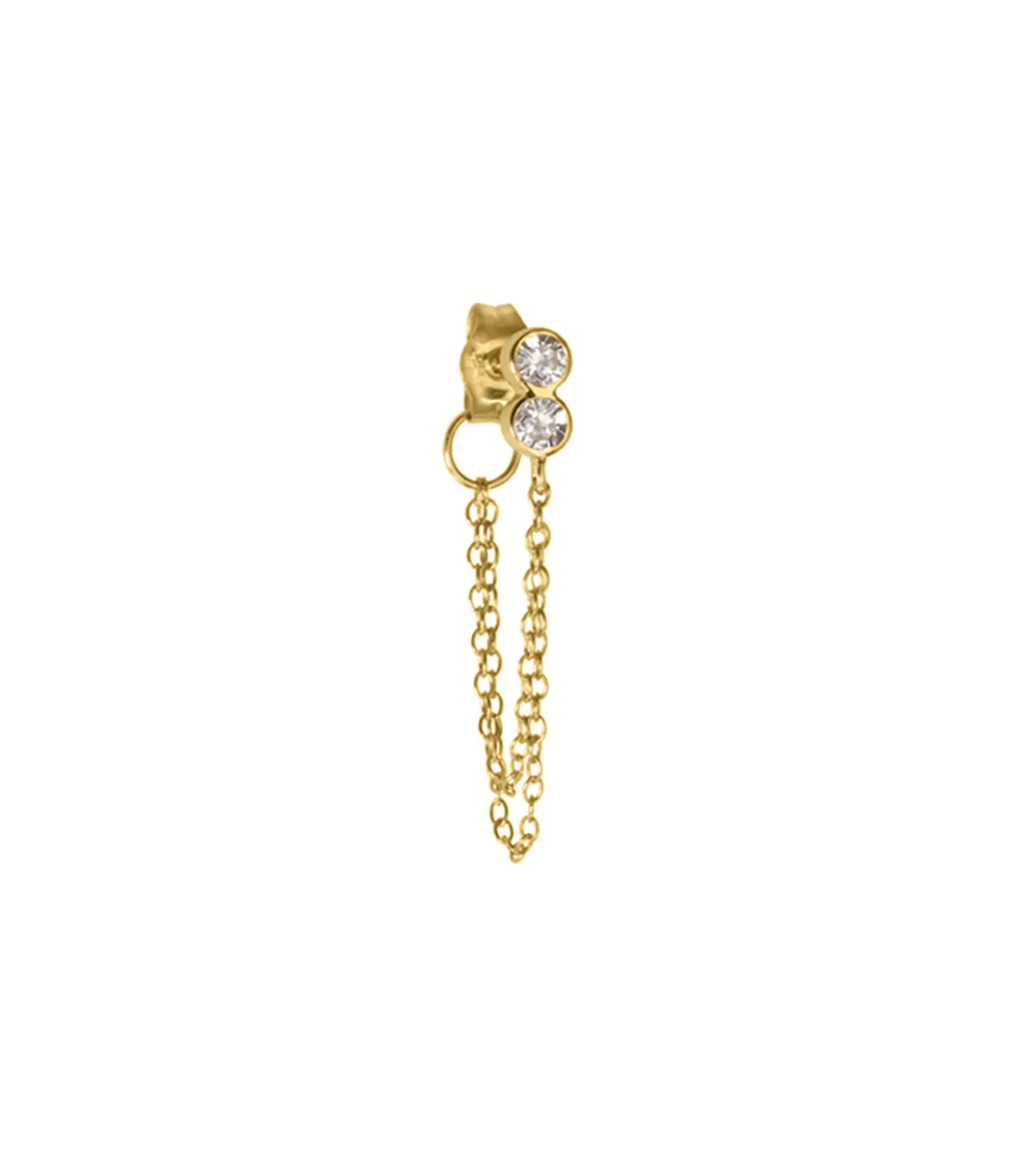 Boucle d'oreille double Chaîne Diamants-And... Paris Flash Sale