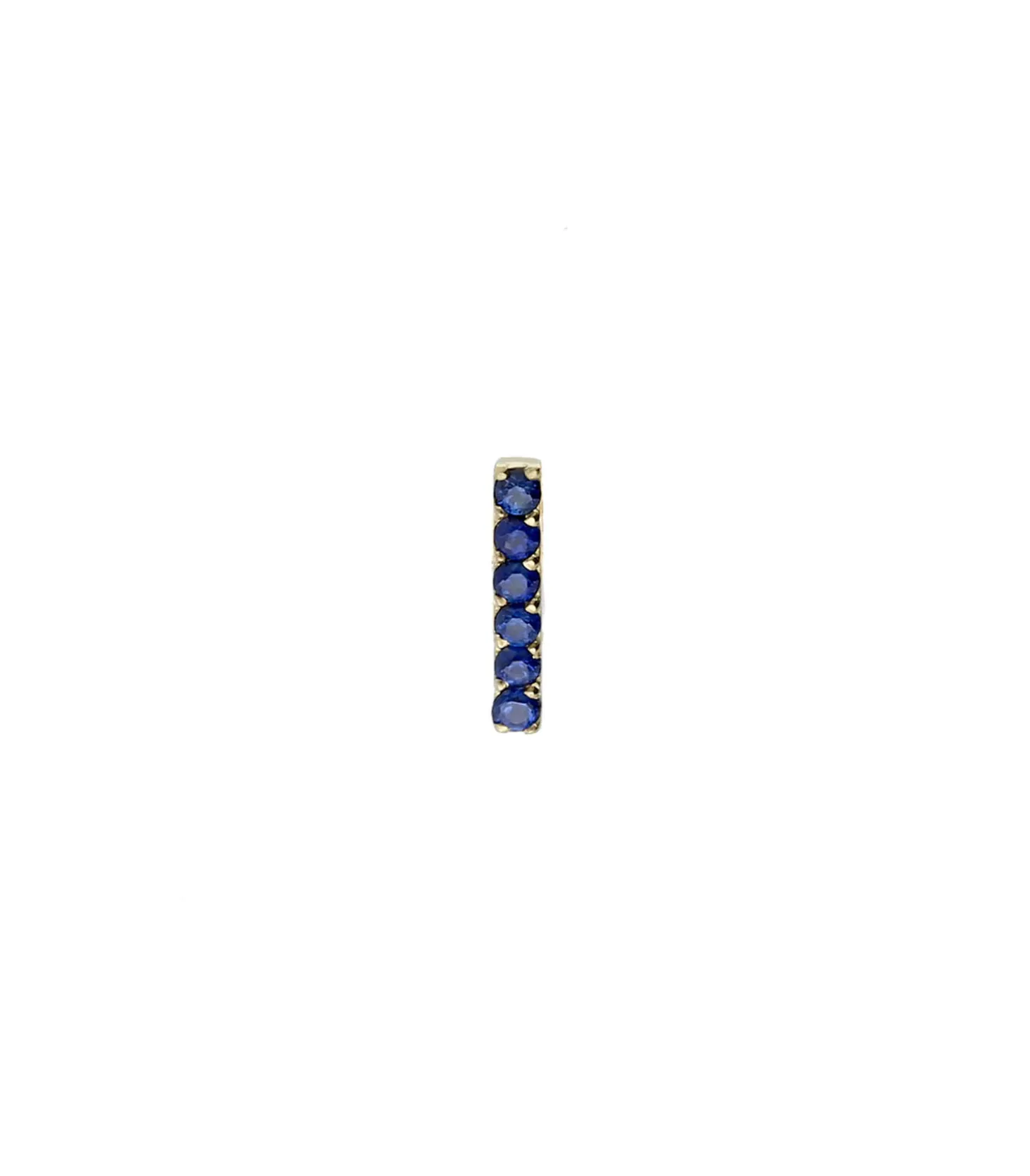 Boucle d'oreille  Mini barrette or jaune et saphirs-Feidt Paris Hot
