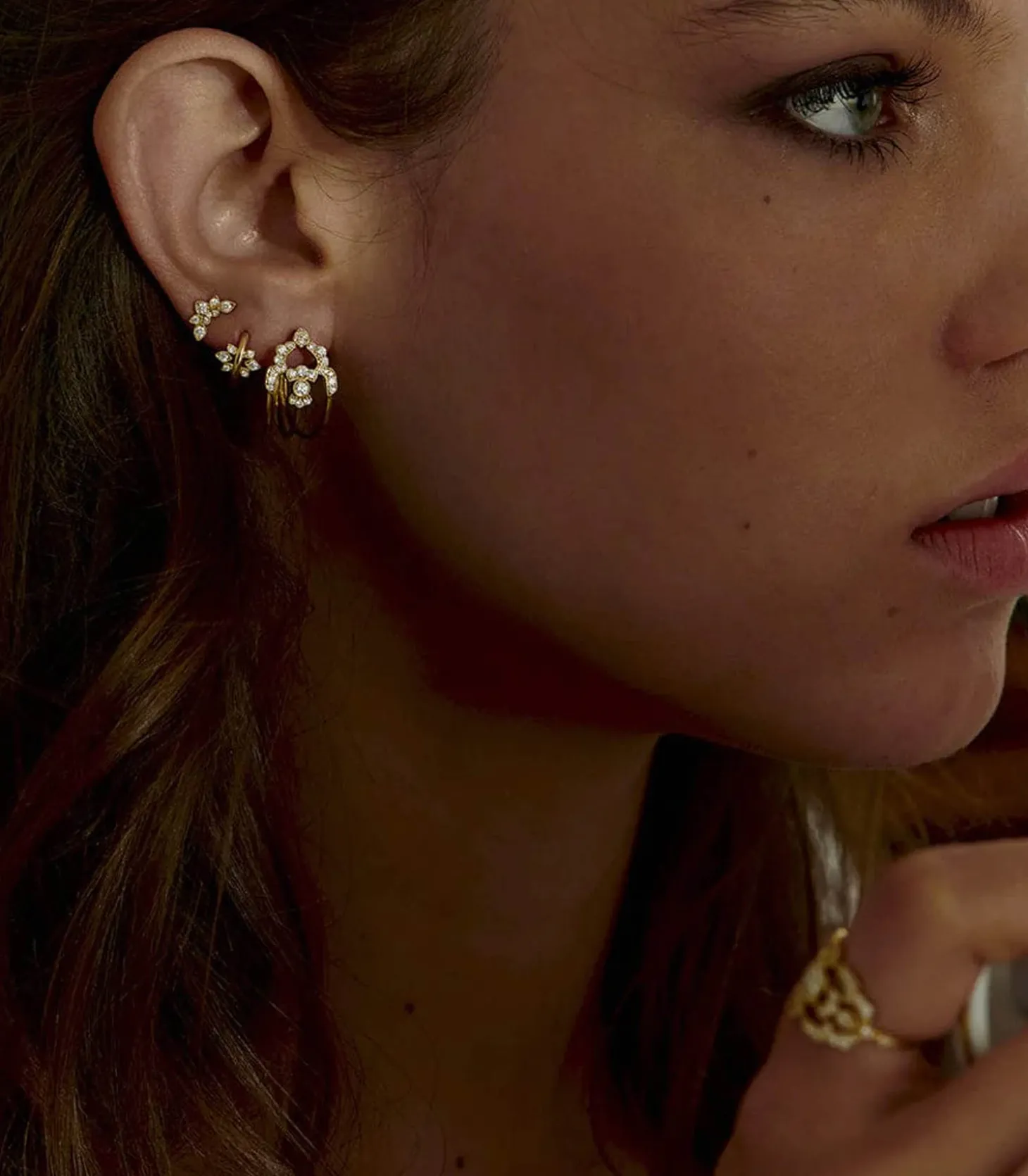 Boucle d'oreille Nude Or Jaune & Diamants-Stone Paris Outlet