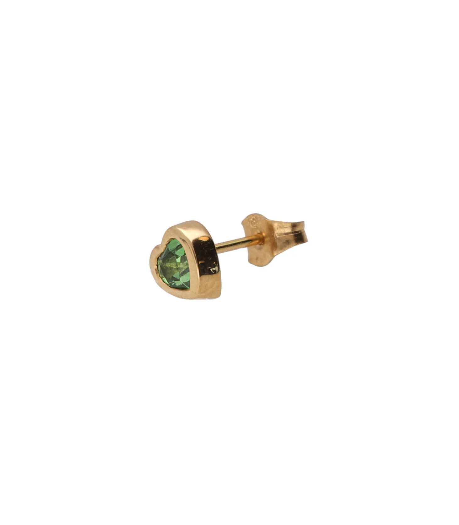 Boucle d'oreille Puce Coeur en tsavorites-And... Paris Best Sale
