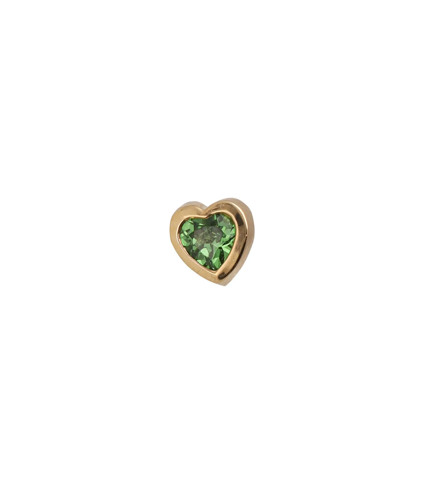 Boucle d'oreille Puce Coeur en tsavorites-And... Paris Best Sale