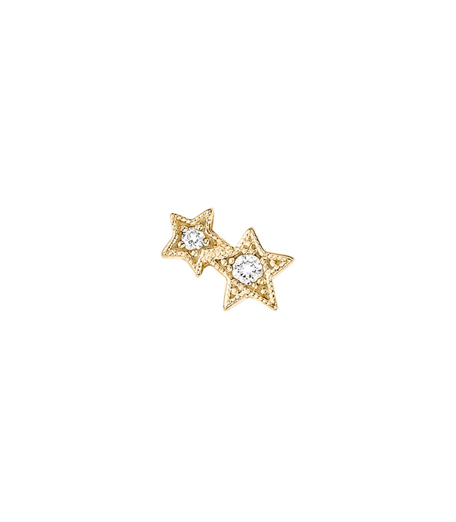 Boucle d'oreille Stardust or jaune et diamants-Stone Paris New