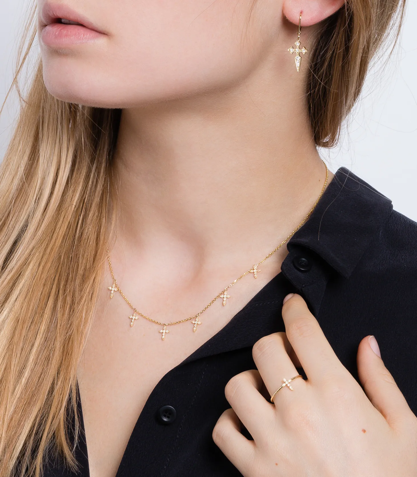 Boucles Blood Diamonds Or jaune-Stone Paris Shop