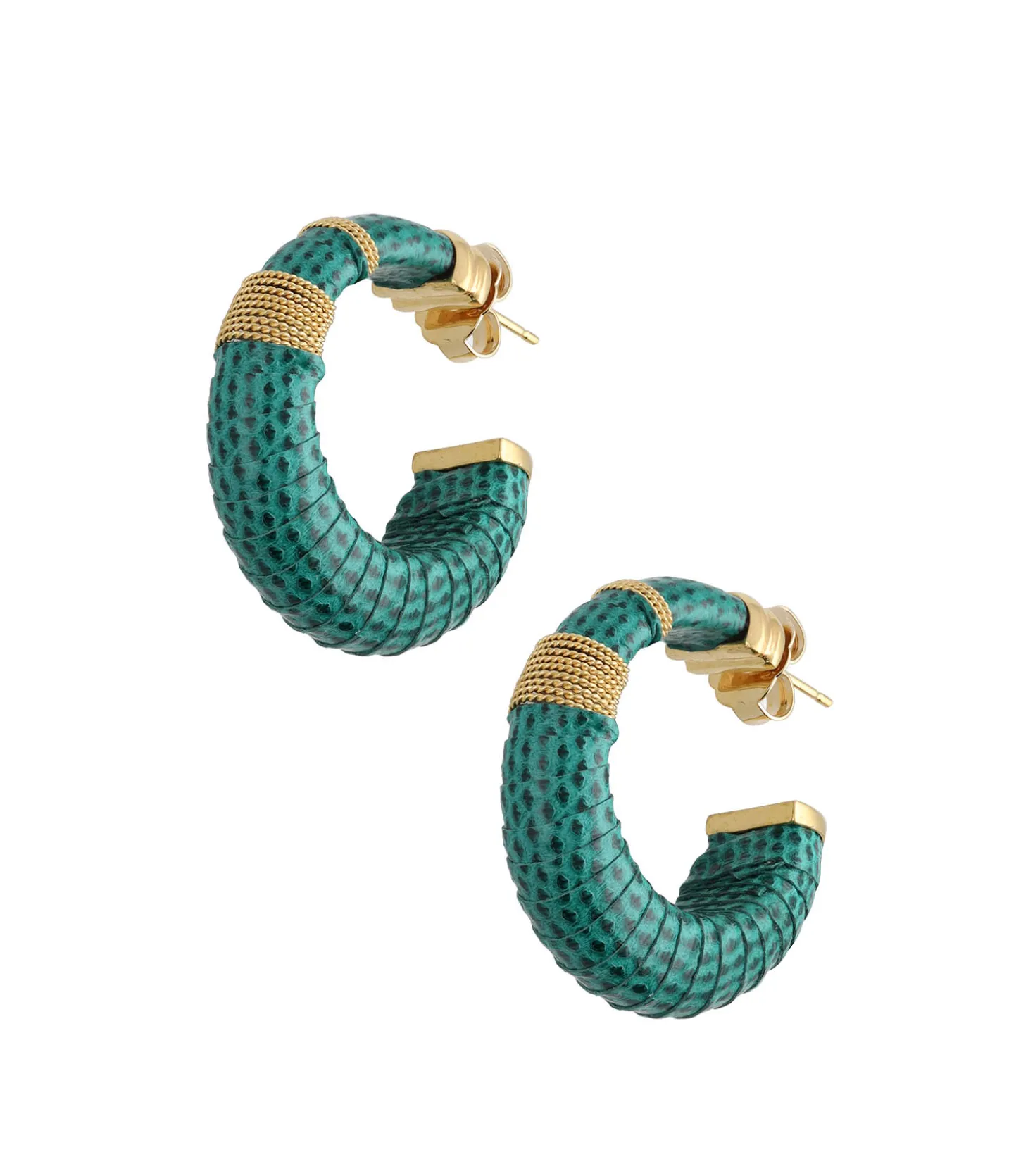 Boucles D'oreilles Abalone Emballée Vert-Gas Bijoux Outlet