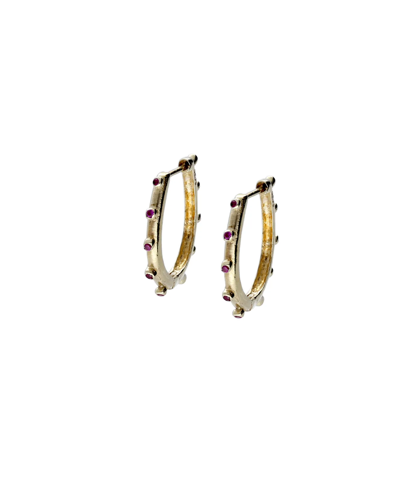 Boucles d'oreilles Arva Or et Rubis-5 Octobre Outlet