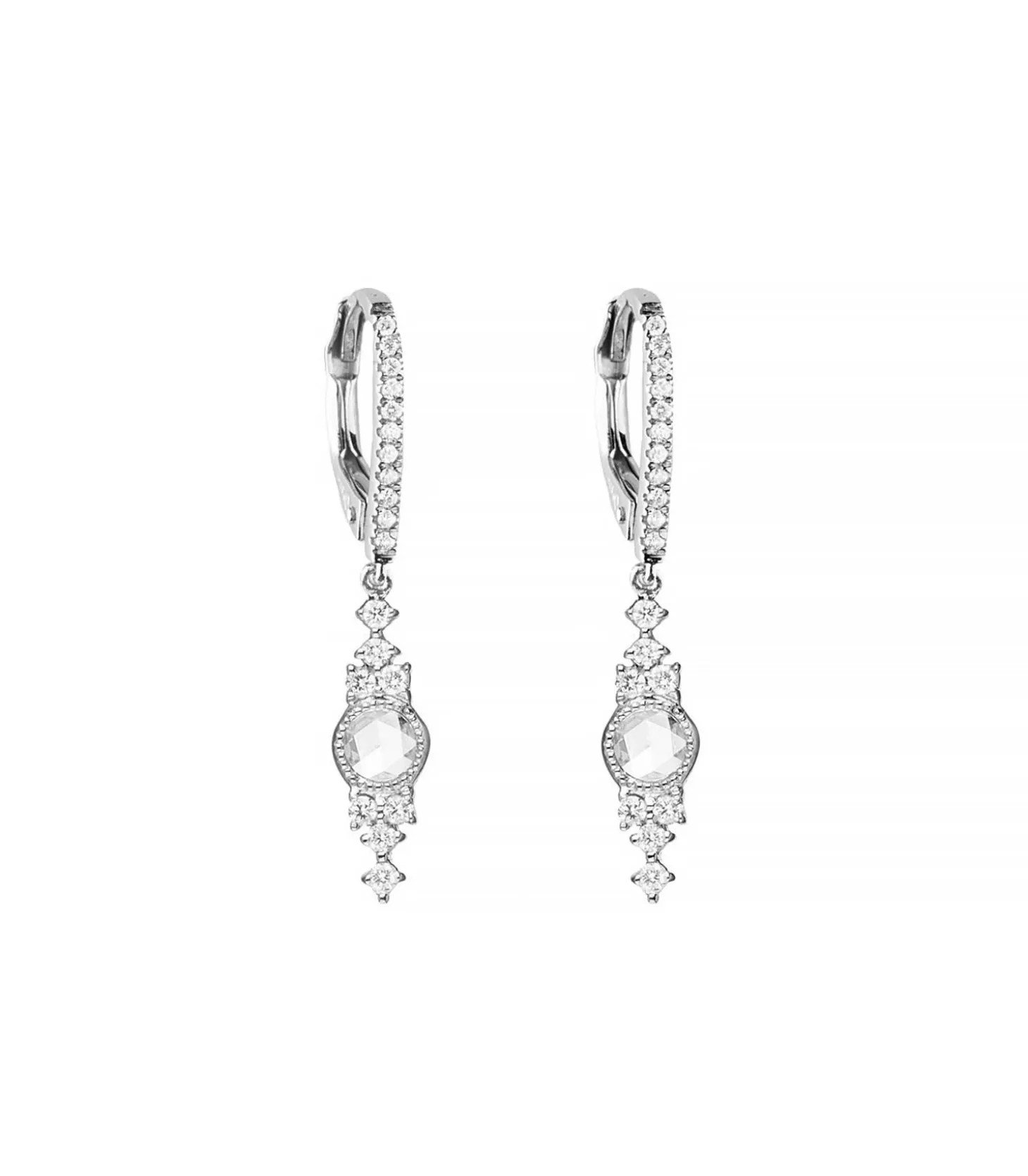 Boucles d'oreilles Himalaya en or blanc-Stone Paris Store