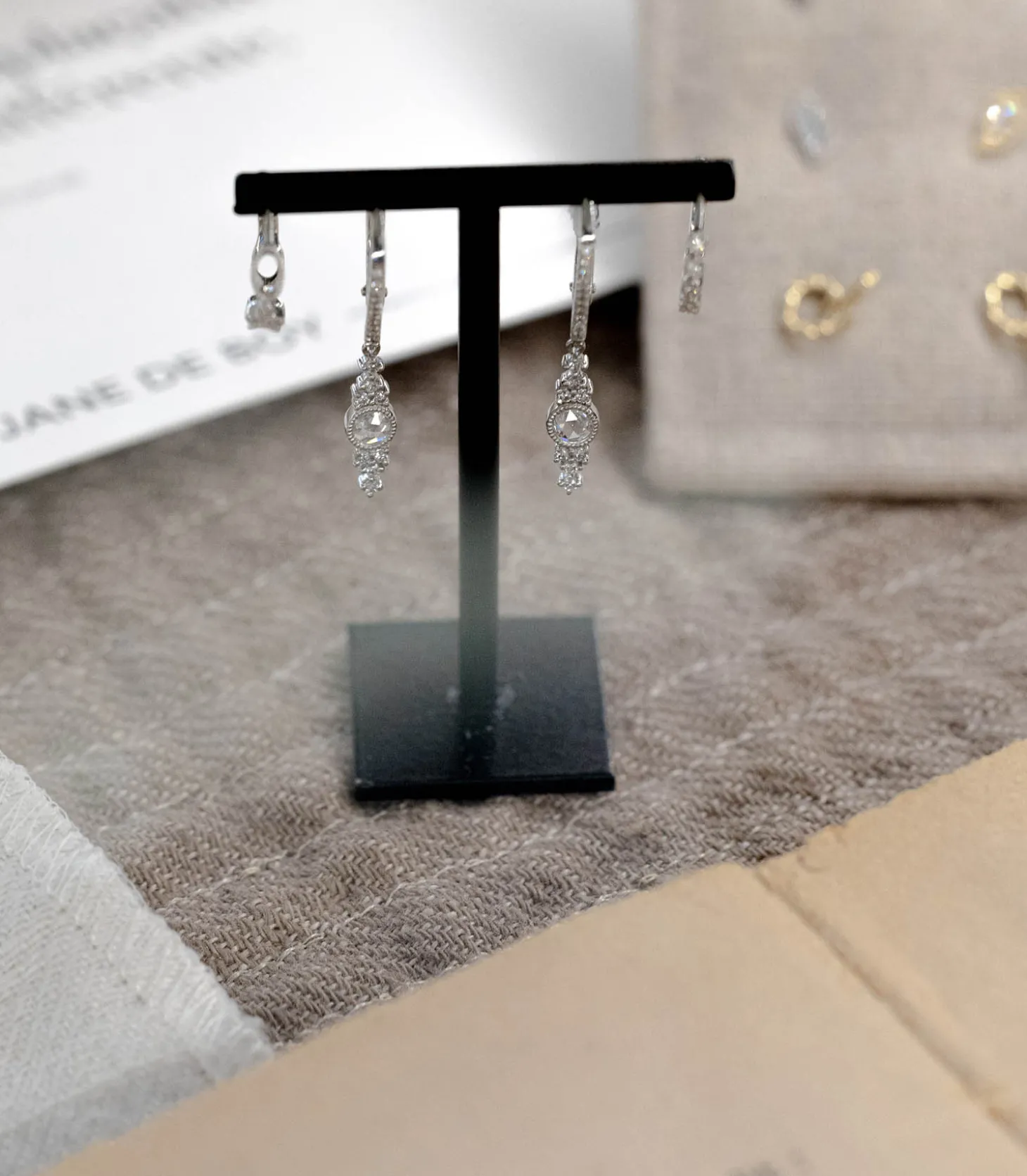 Boucles d'oreilles Himalaya en or blanc-Stone Paris Store