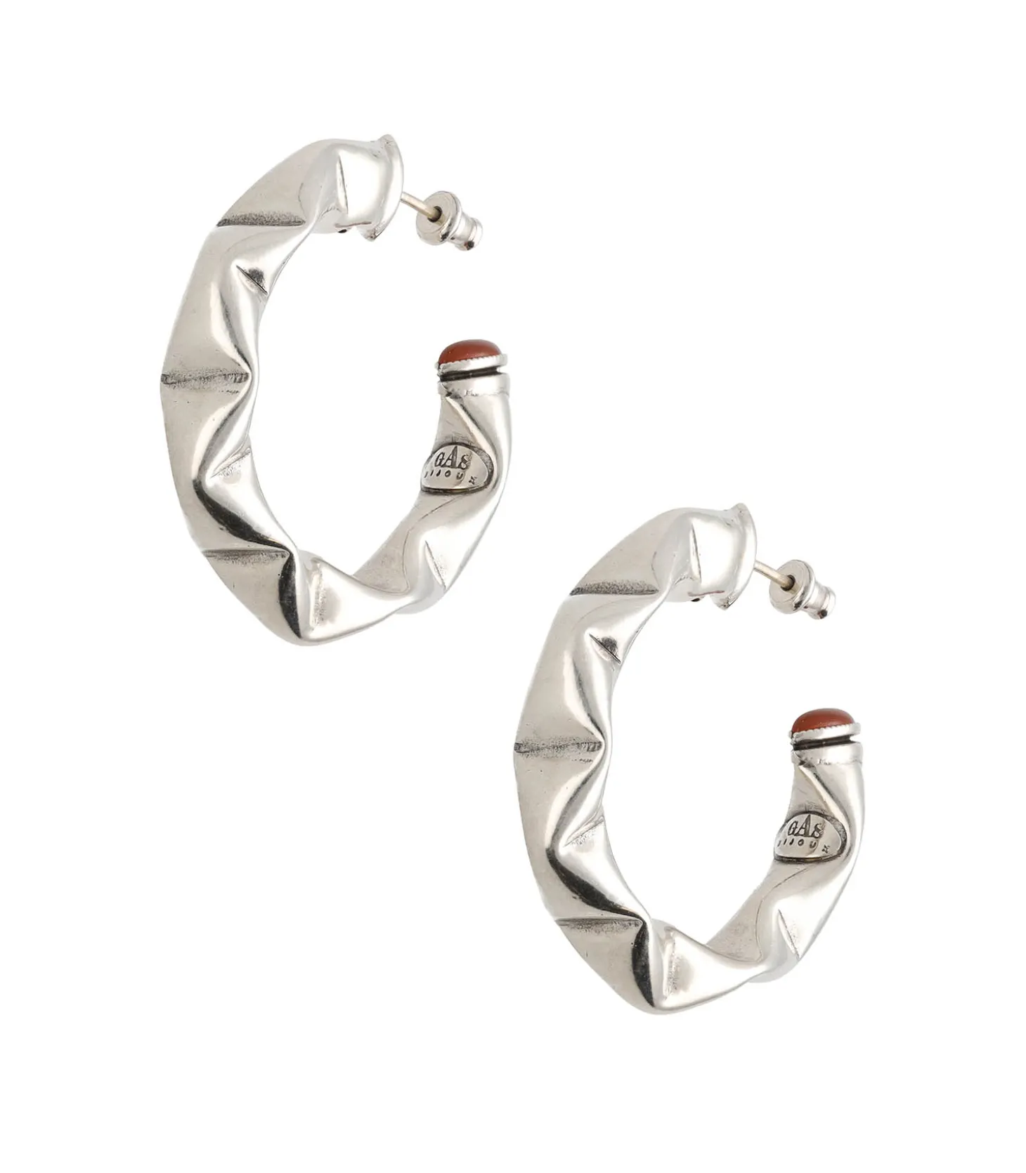 Boucles D'oreilles PM Moki Cabo Argent/Marron-Gas Bijoux Outlet