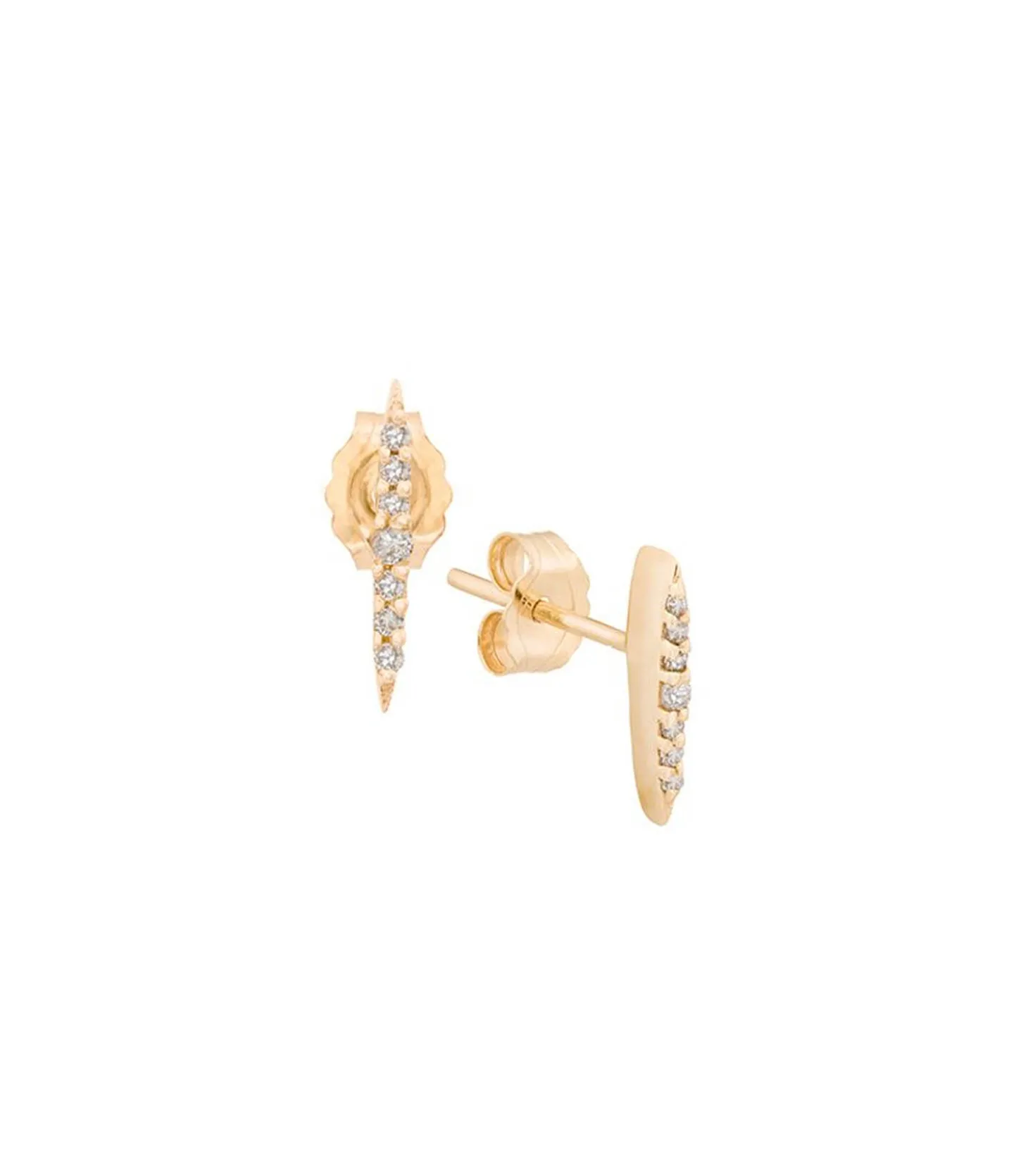 Boucles D'oreilles Rayons De Soleil Petits Diamants et Or-Céline Daoust Outlet