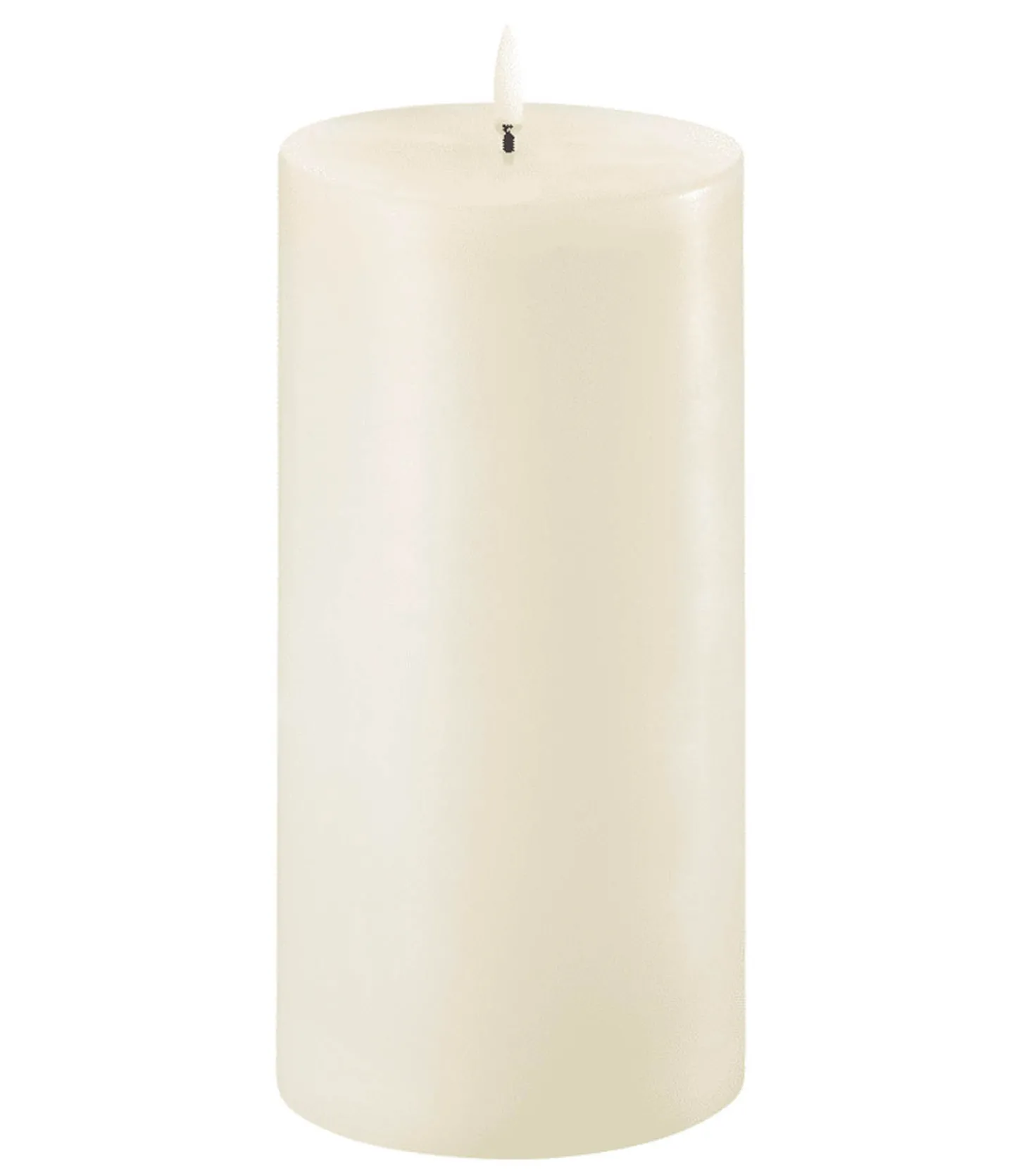 Bougie LED Pillar Ivoire, 10.1 x 25 cm-Uyuni Shop