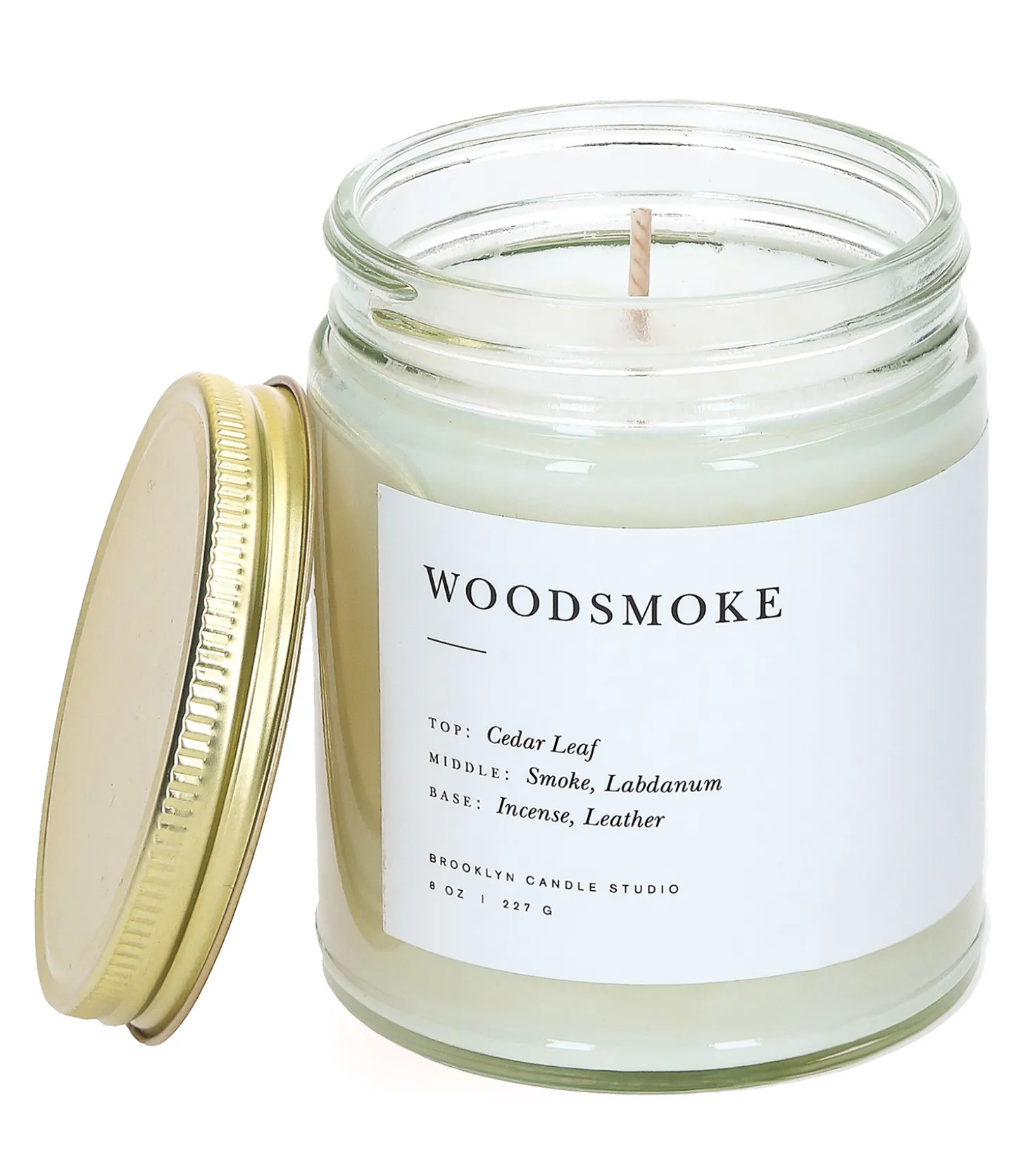 Bougie végétale parfumée Minimalist Woodsmoke-Brooklyn Candle Studio Discount