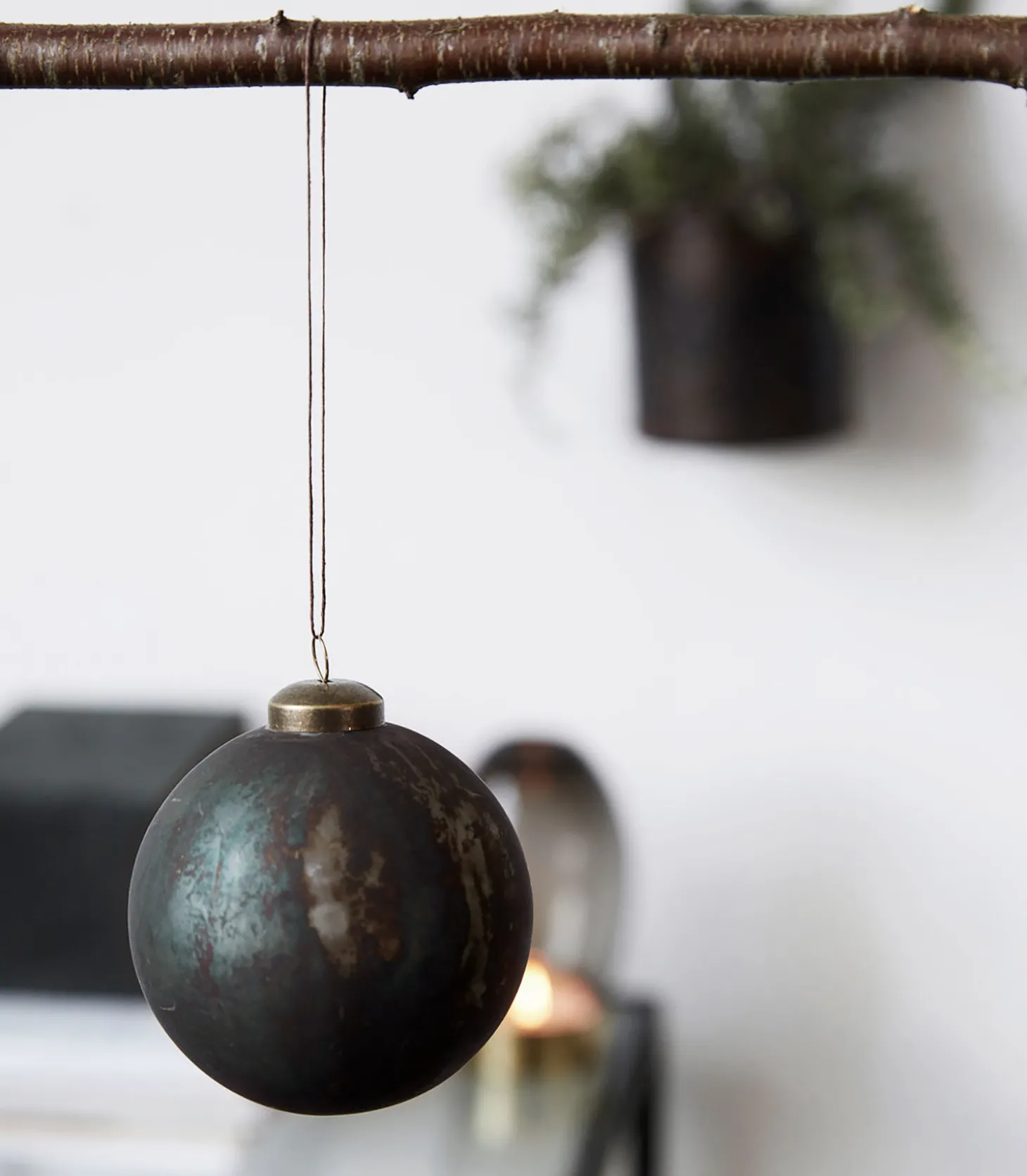 Boule de Noel Nuance bleu Antique-House Doctor Cheap